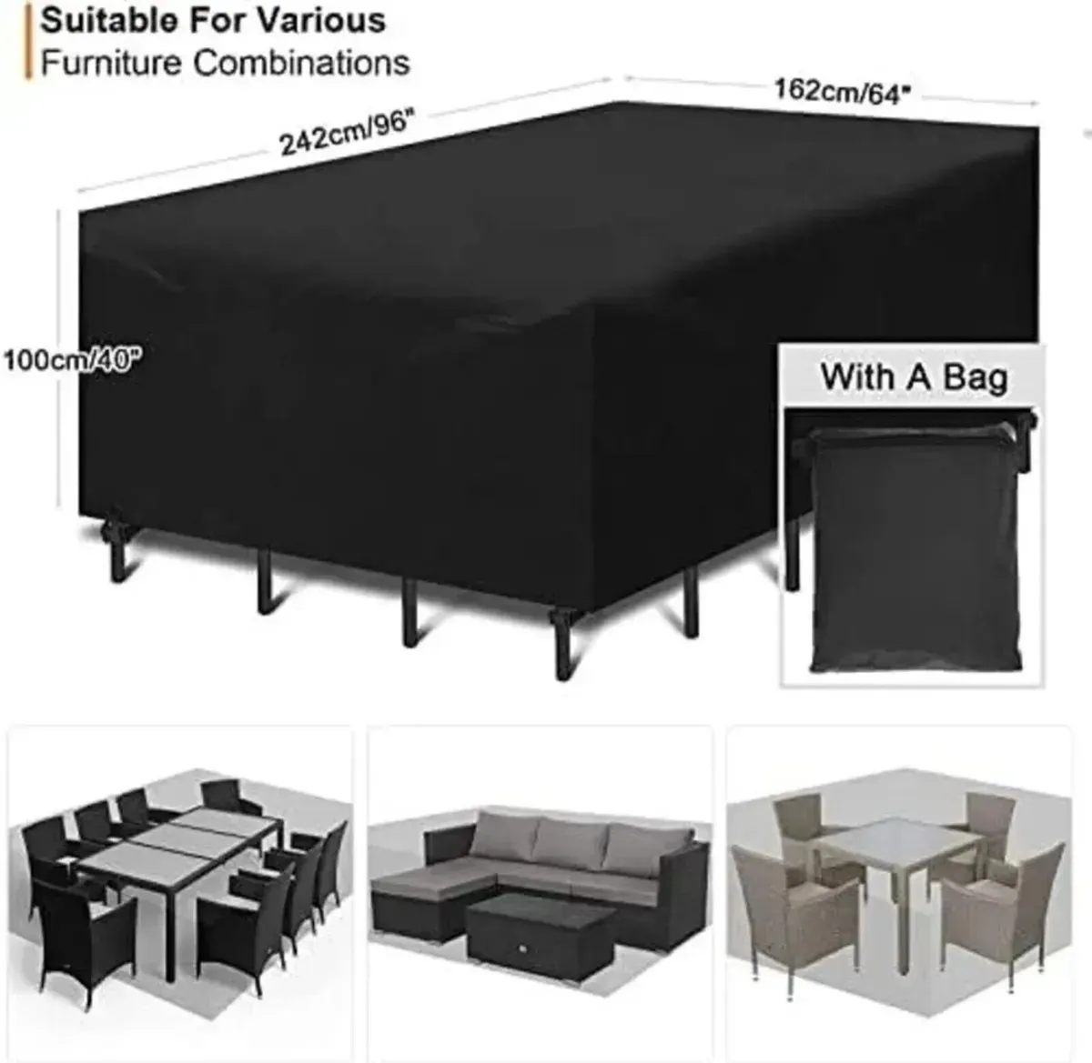 Furniture Cover 242 *182*100cm Garden Table Cover - Image 3