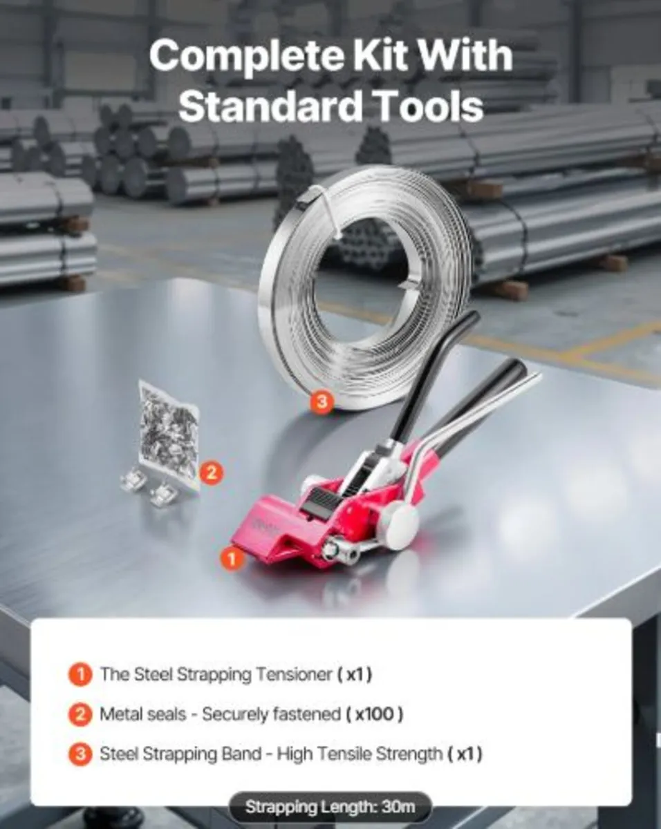 Steel Banding Strapping Kit, Heavy Duty Banding - Image 3