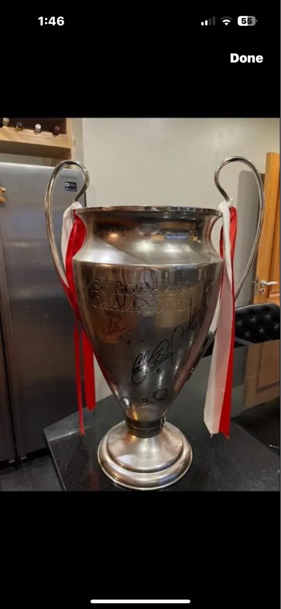 Liverpool signed champions league trophy - Image 1