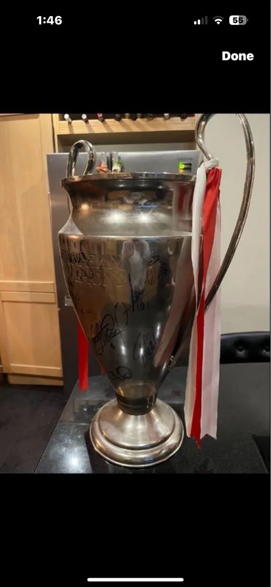 Liverpool signed champions league trophy - Image 3