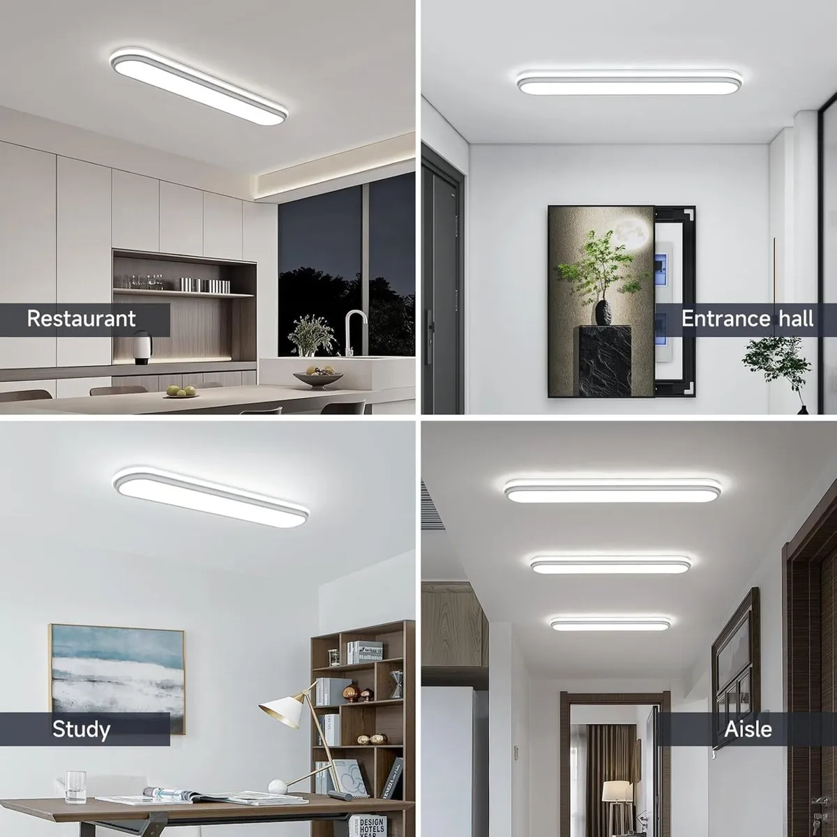 Metal LED Ceiling Light 65W Linear Lamp 6500K - Image 2