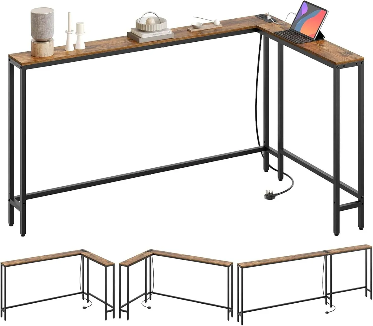 Slim Console Table Narrow Sofa - Image 1