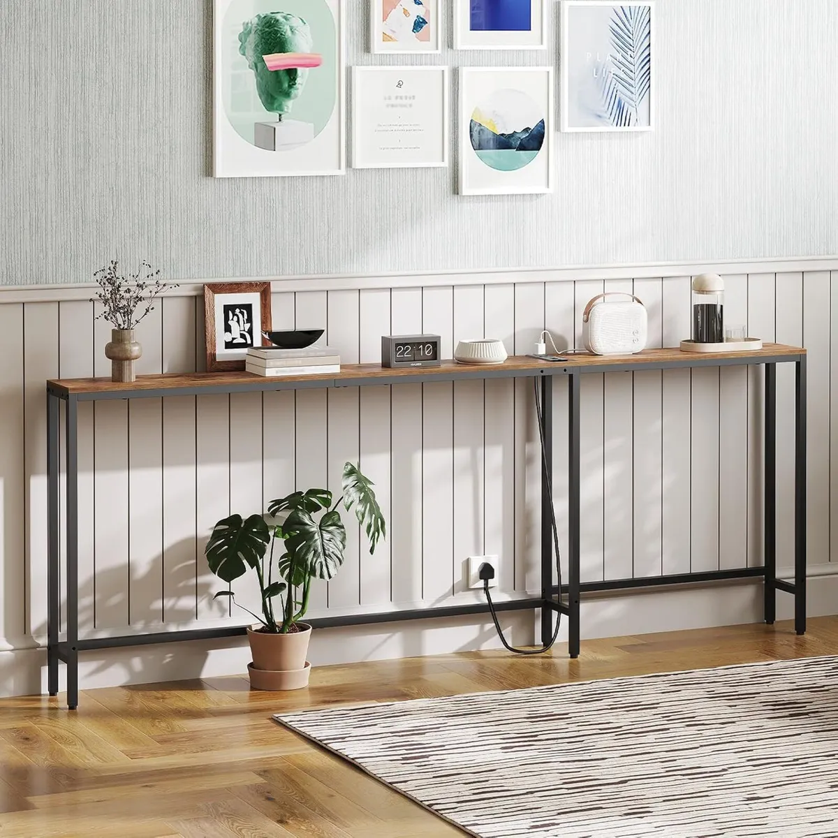 Slim Console Table Narrow Sofa - Image 2