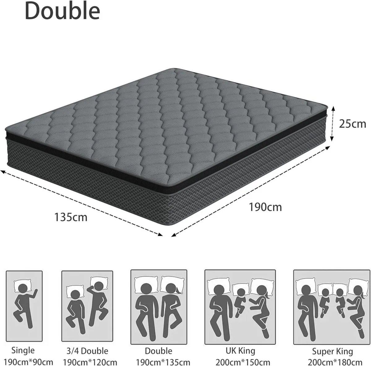 Mattress 10 in Hybrid Medium Firm Motion Isolating - Image 3