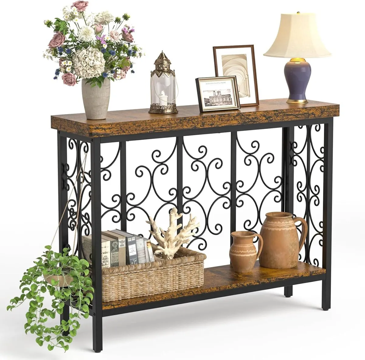 Console Table 42.5" Industrial Hallway - Image 1