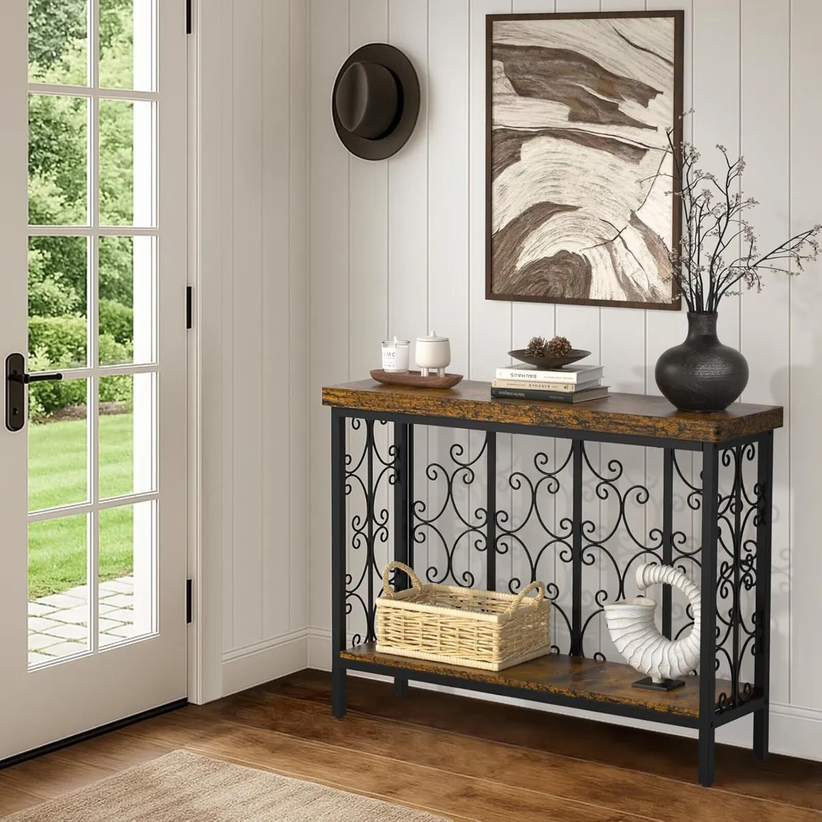 Console Table 42.5" Industrial Hallway - Image 2