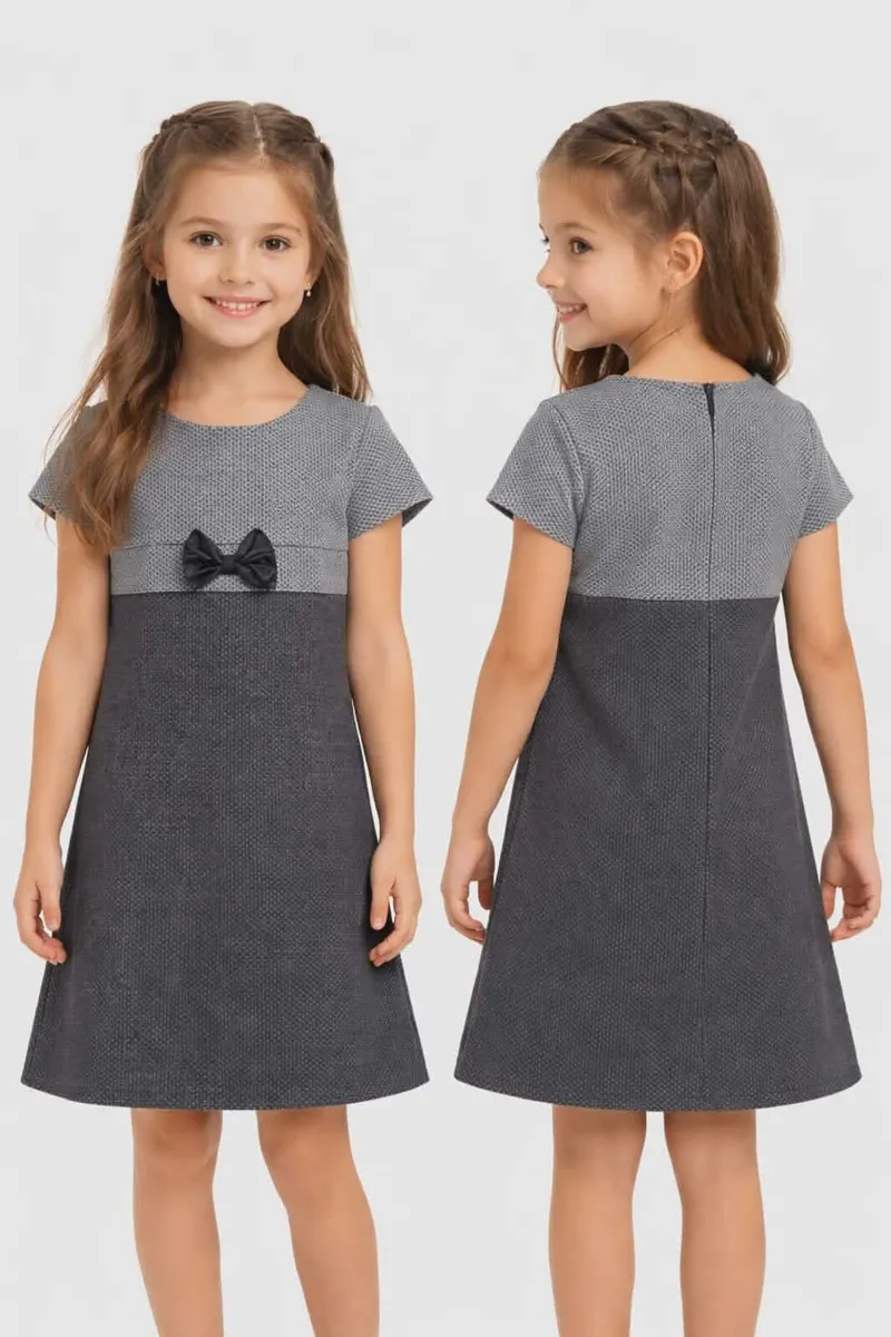 girl's graphite gray dress