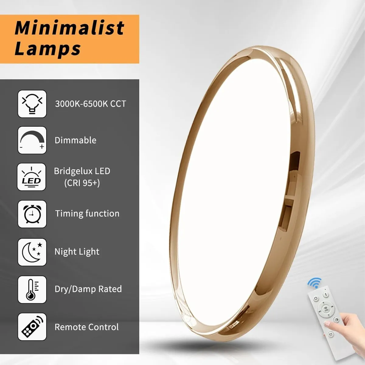 LED Ceiling Light 3000K 4500K 6500K Dimmable - Image 3