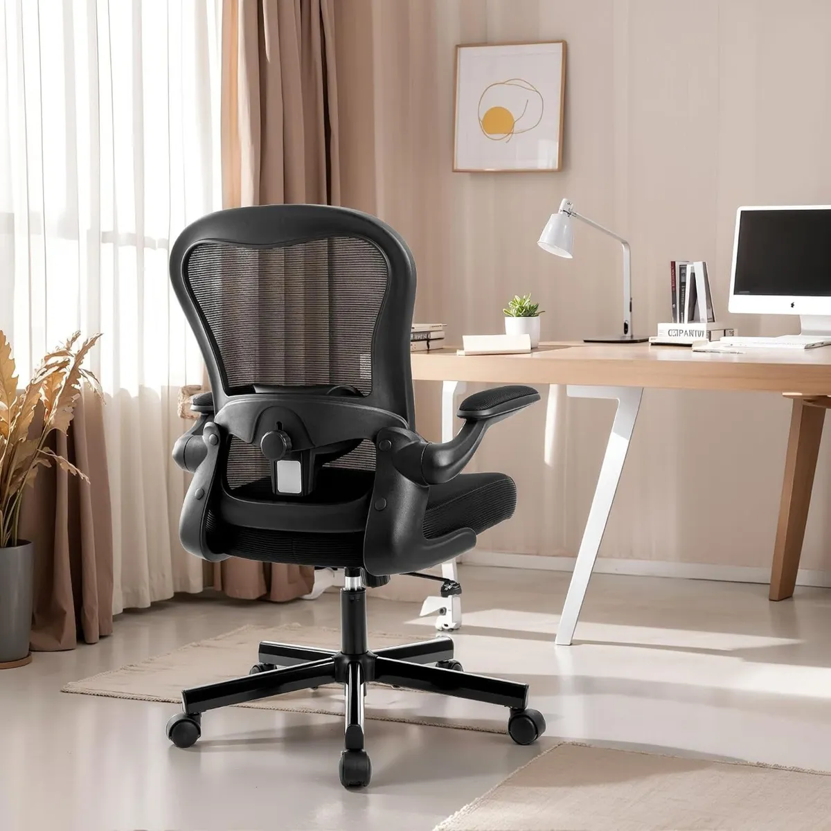 Office Chair Ergonomic Desk with Flip-Up Armrest - Image 2