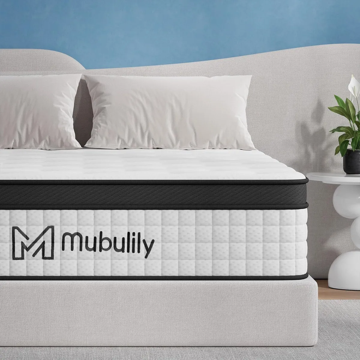 Mattress 6 Memory Foam Pocketed Spring Hybrid - Image 1