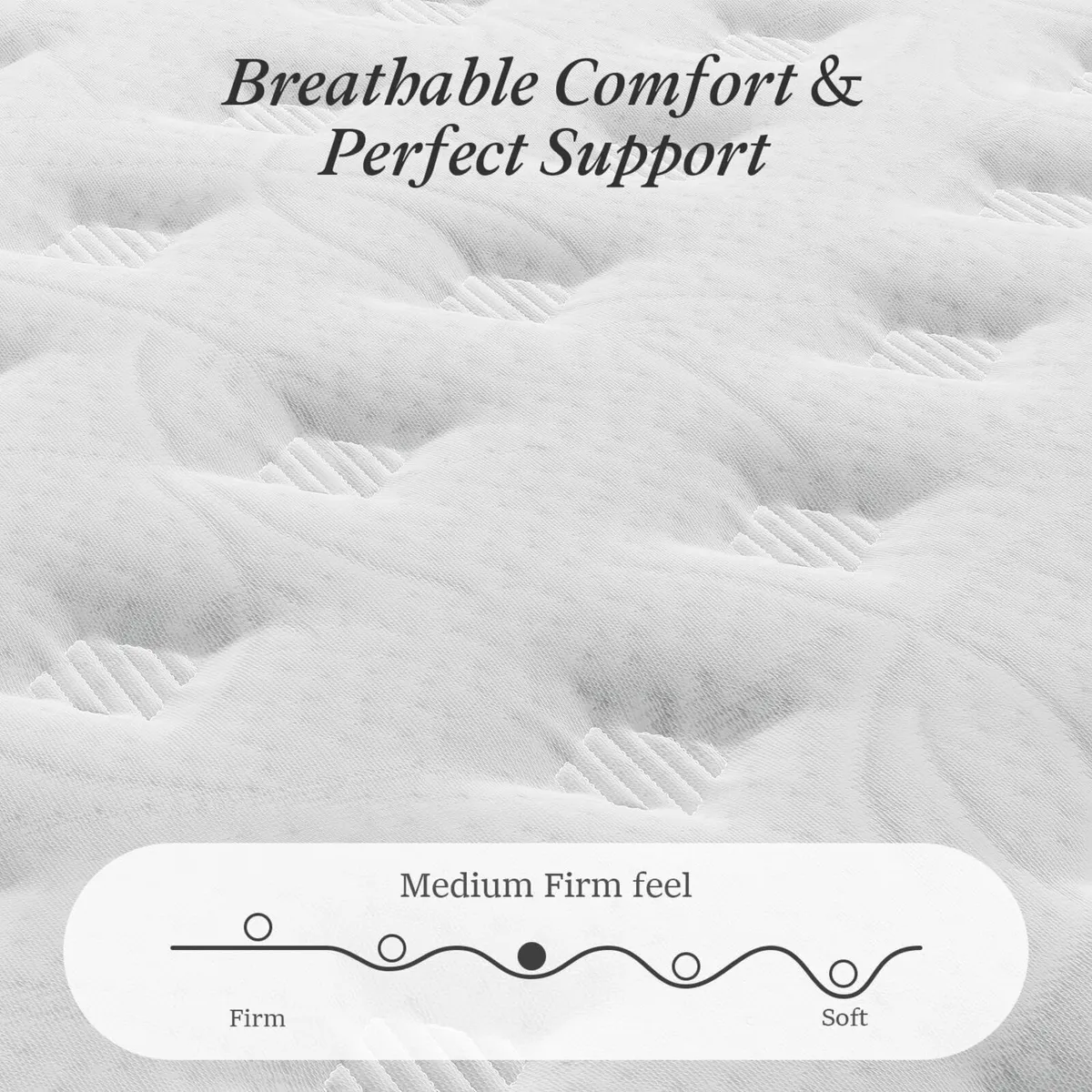 Mattress 6 Memory Foam Pocketed Spring Hybrid - Image 2
