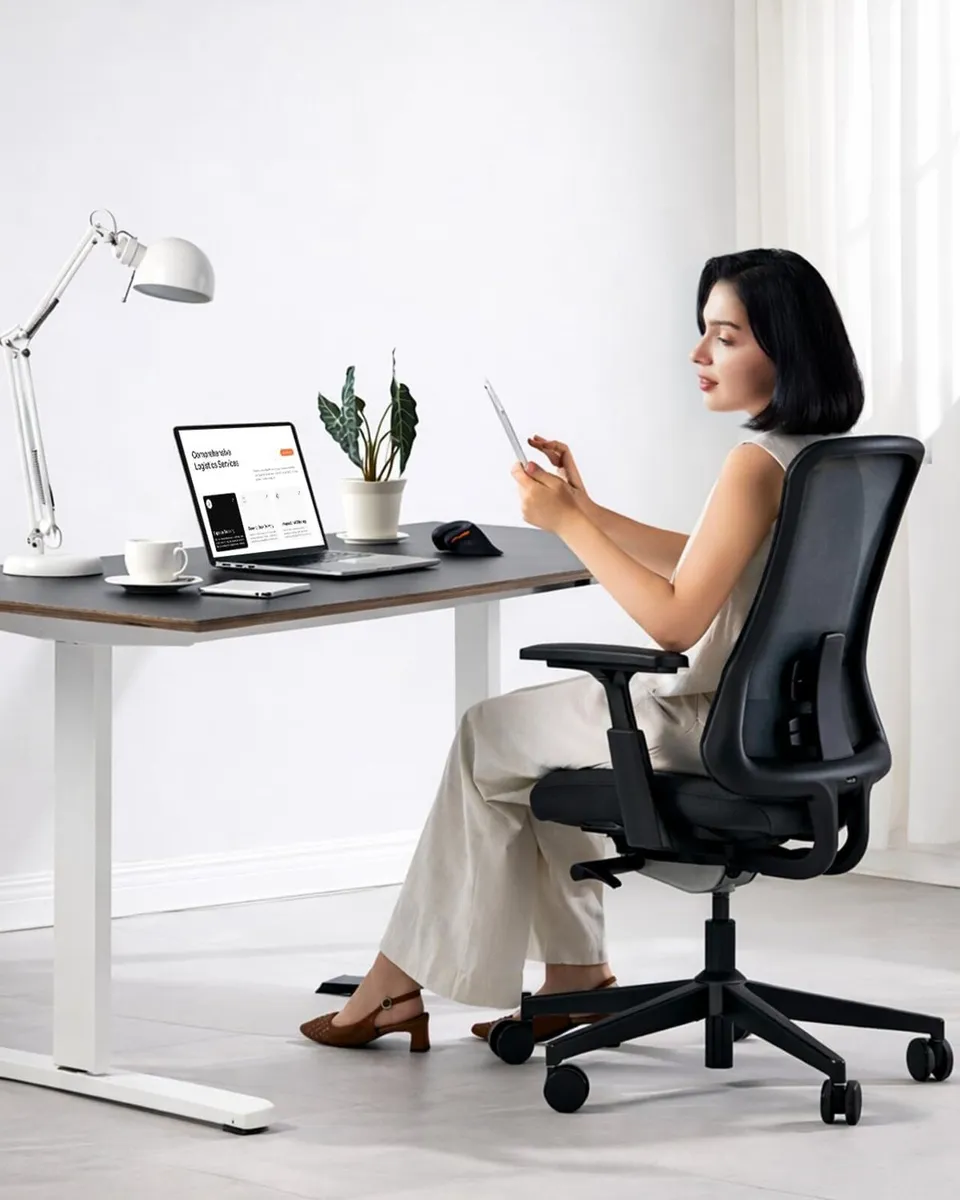 Ergonomic Office Desk Chair with Sliding Seat - Image 1