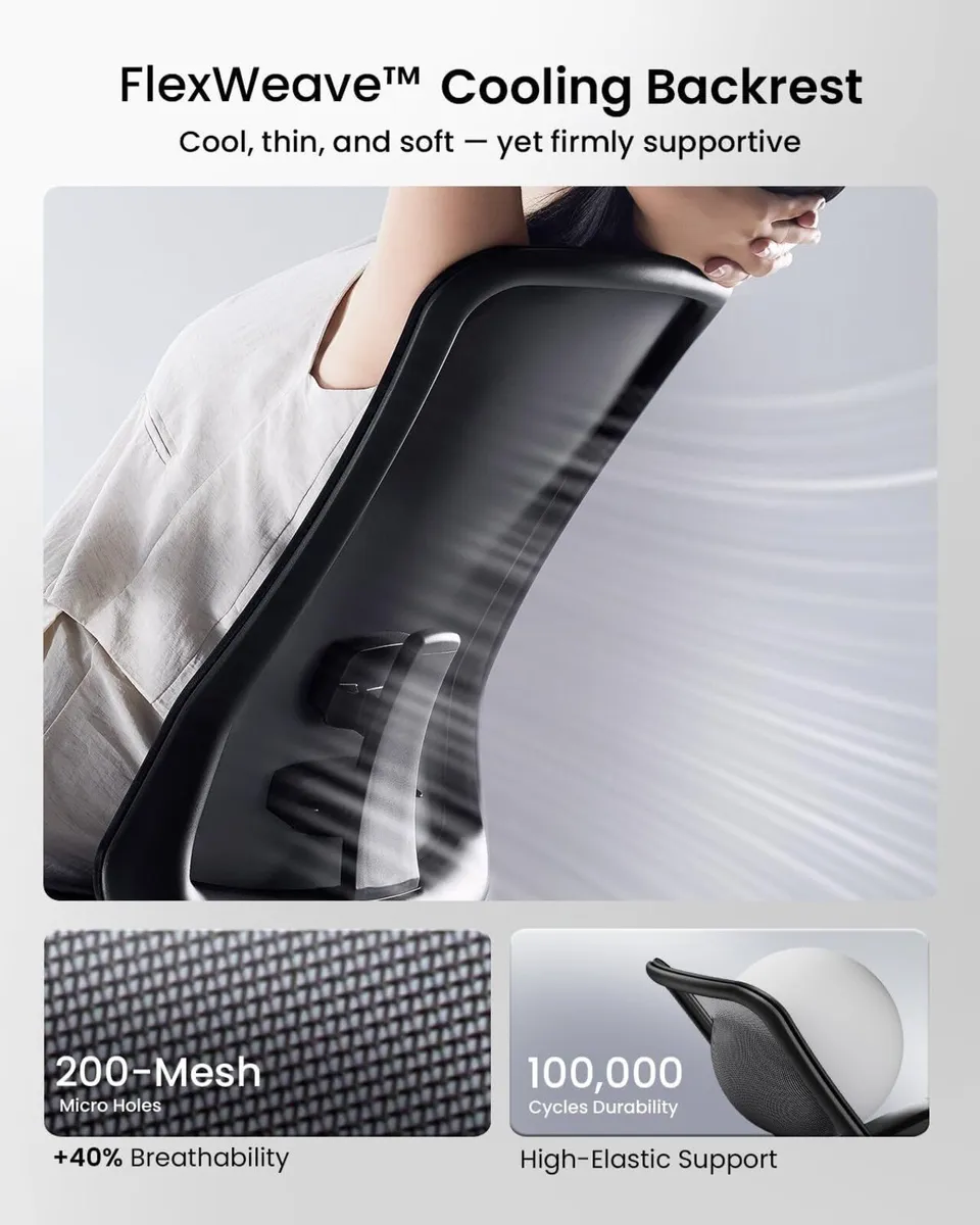 Ergonomic Office Desk Chair with Sliding Seat - Image 3