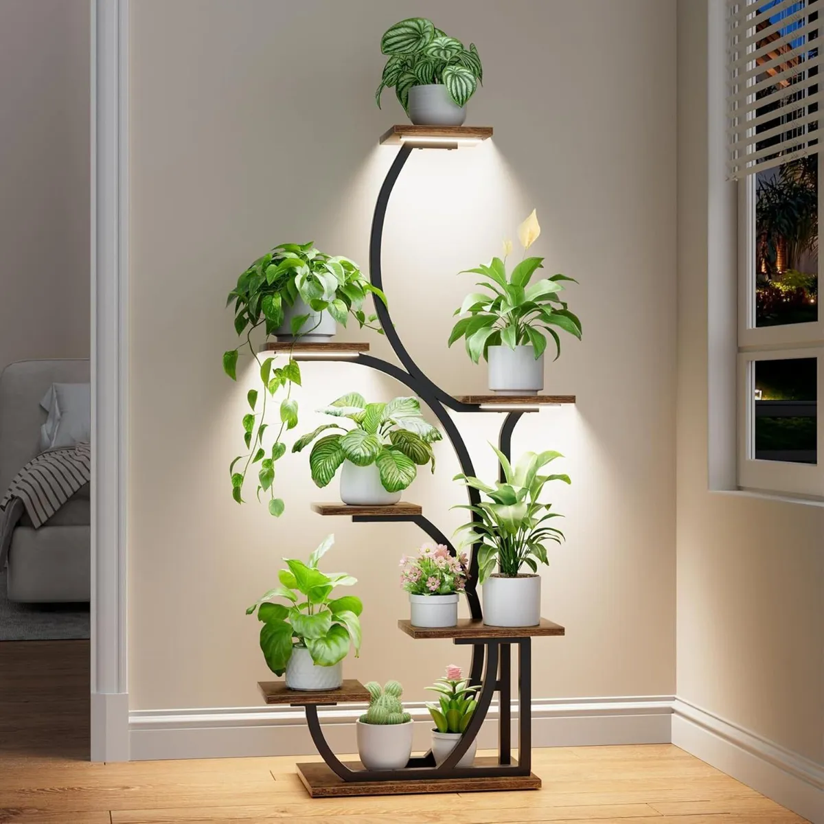 Plant Stand with Grow Lights 7 Tiered 57 - Image 1