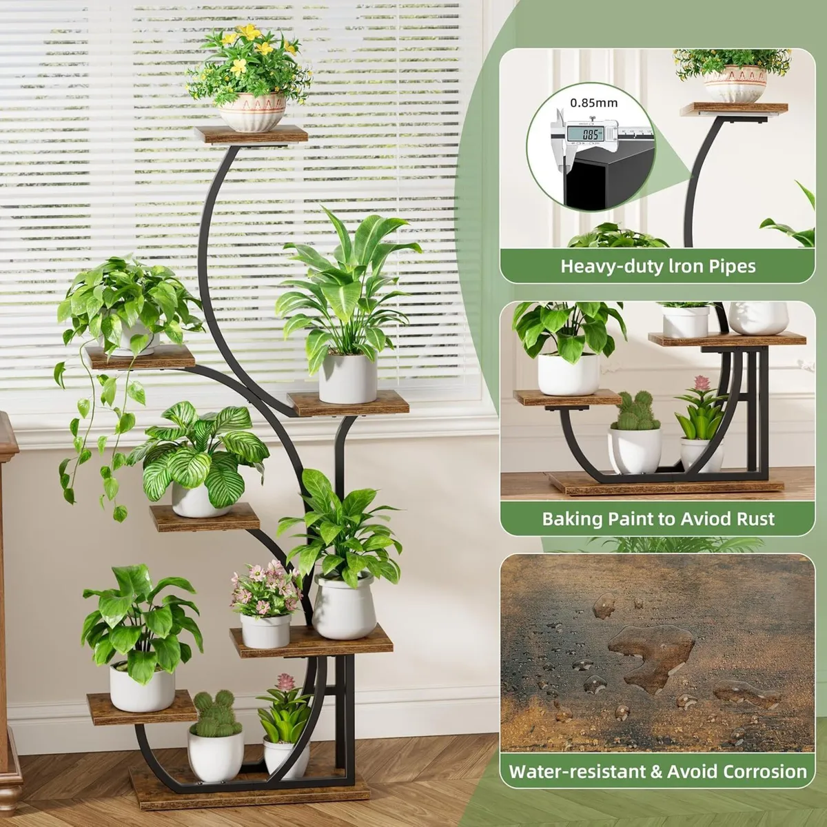 Plant Stand with Grow Lights 7 Tiered 57 - Image 4