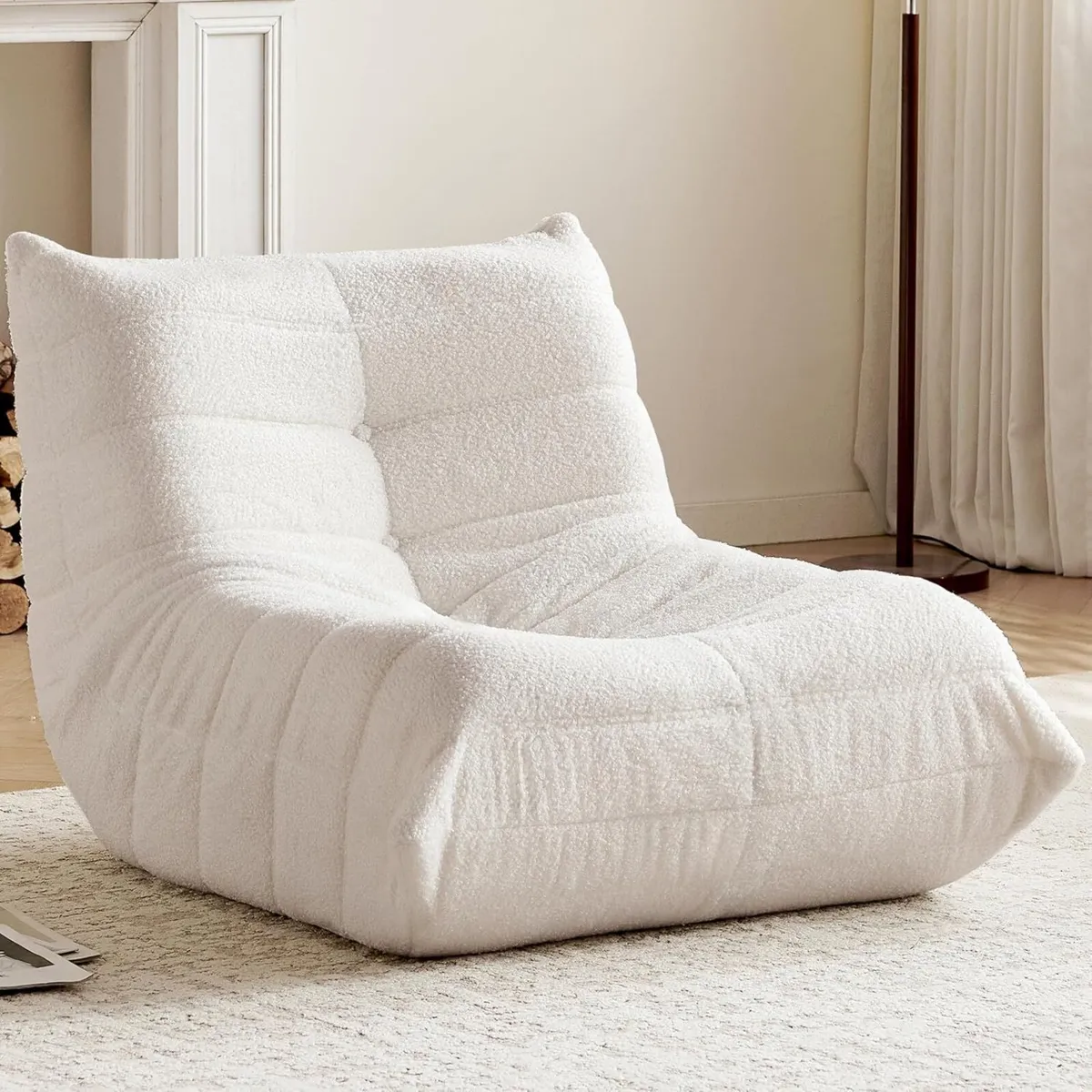 Oversized Teddy Bean Bag Chair Memory Foam - Image 1