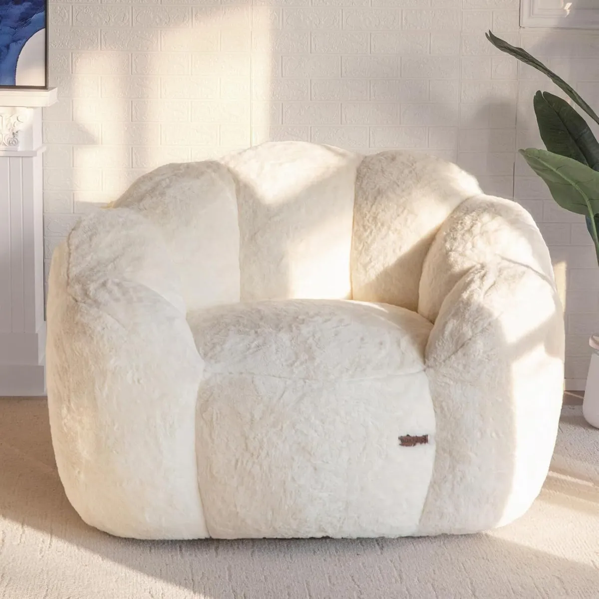 Floral Shaped Bean Bag Sofa Includes Filling Faux - Image 1