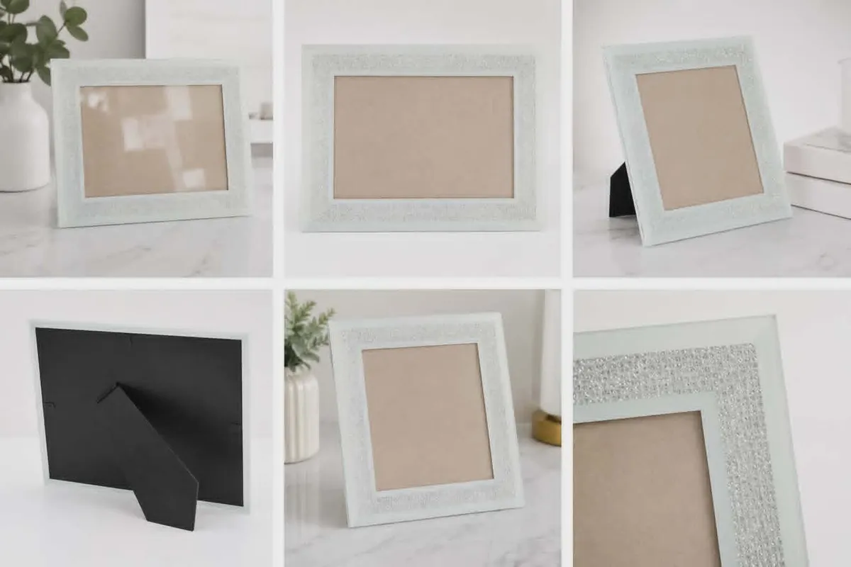Elegant Diamond Frame Mirrored Glow - Image 1