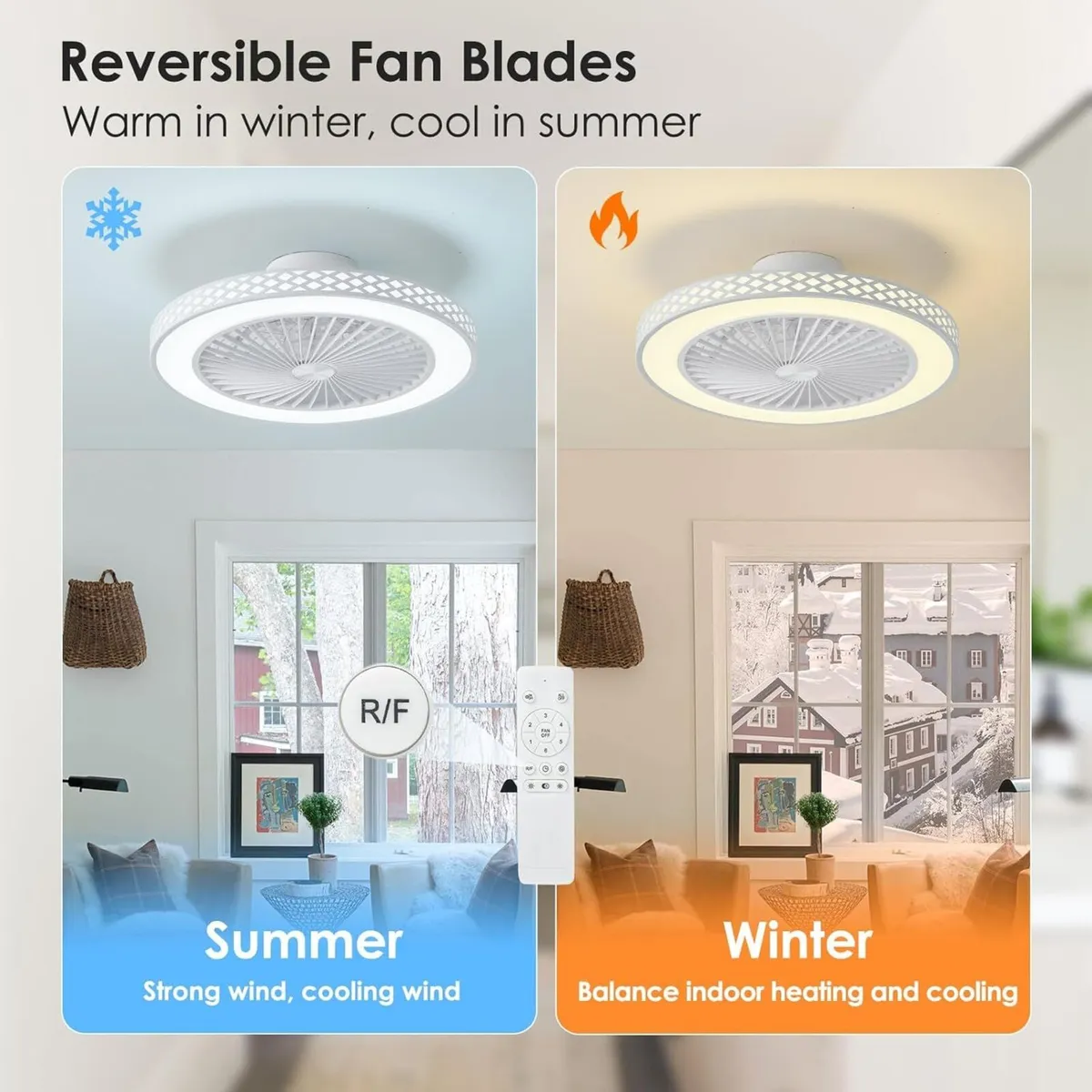 Ceiling Fans with Lights and Remote 48CM 6 - Image 4