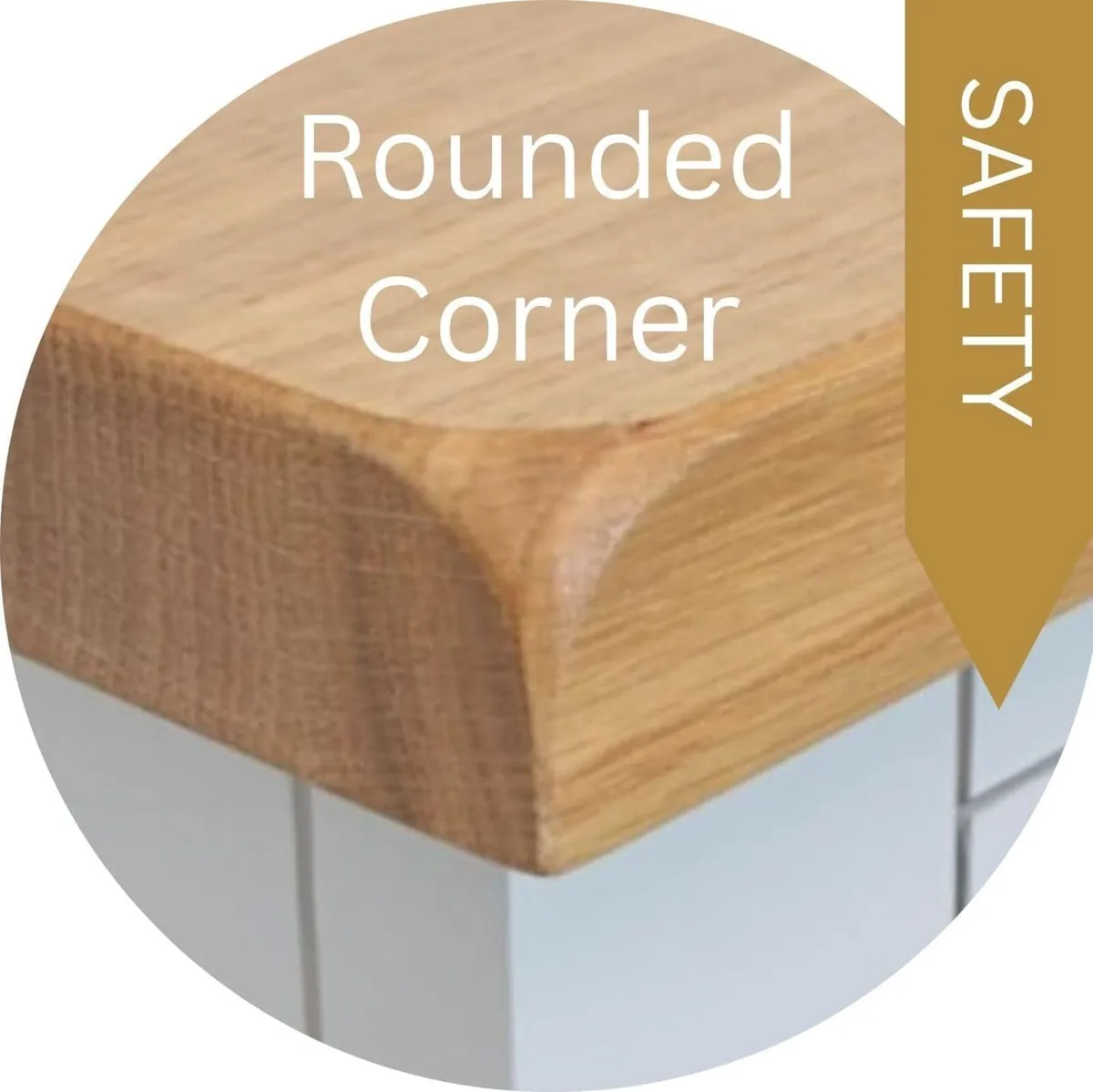 100% Oak Top Side Table Ready Assembled Painted - Image 4
