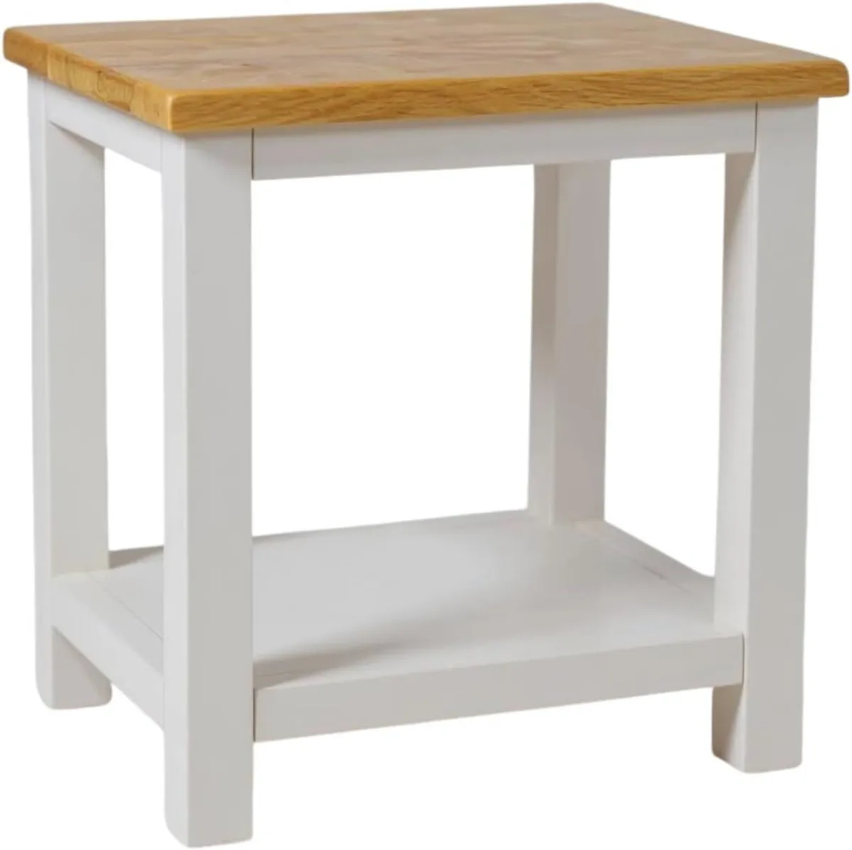 100% Oak Top Side Table Ready Assembled Painted - Image 2