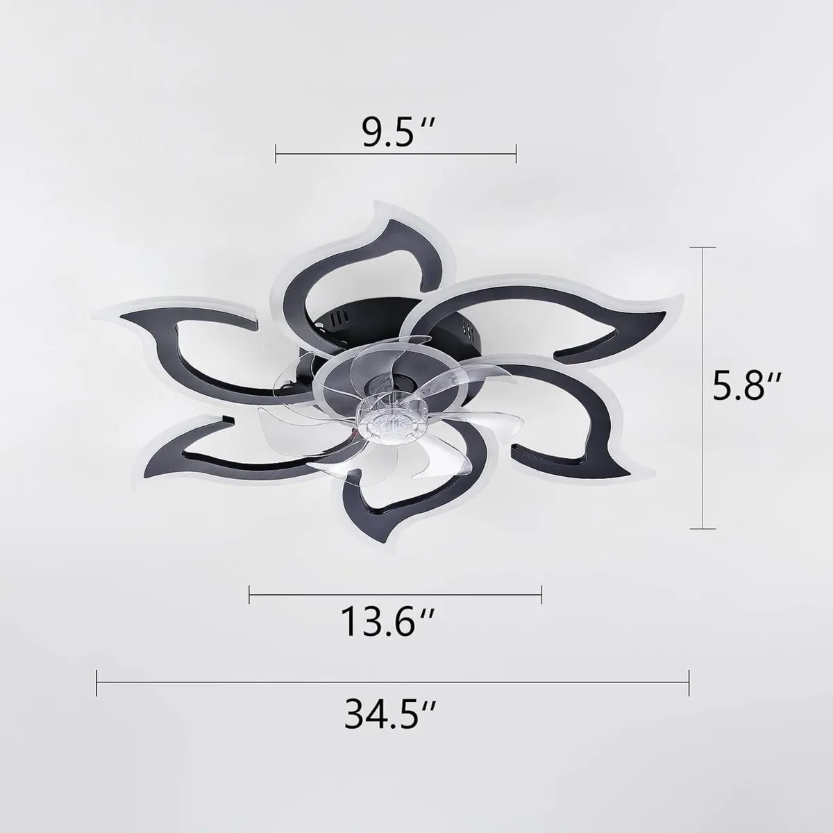 86CM LED Ceiling Fan Light with Remote App - Image 4
