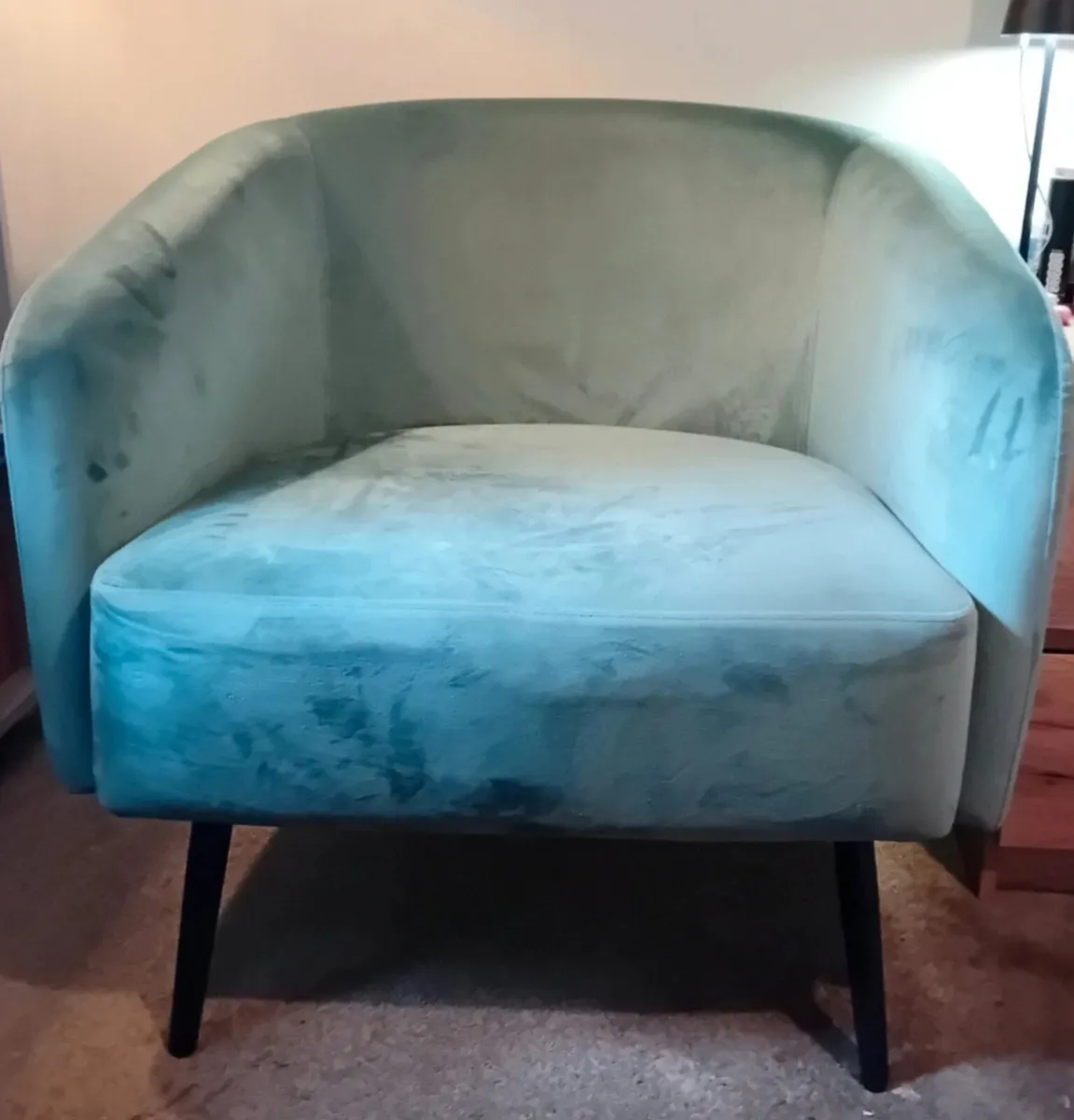 Blush velvet Jade occasional chair - Image 1