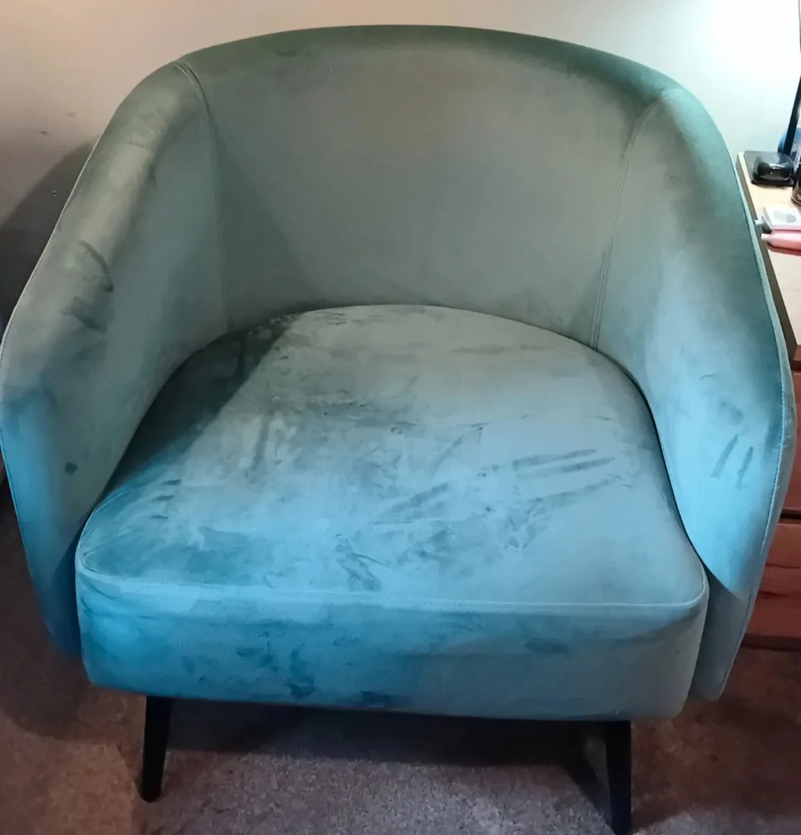 Blush velvet Jade occasional chair - Image 2