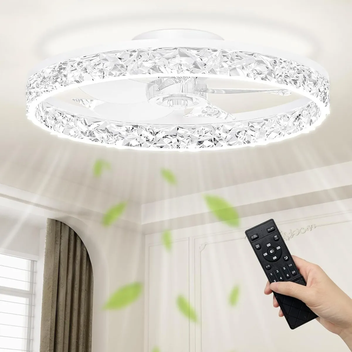 50CM LED Ceiling Fan with Lights Flush Mount - Image 1