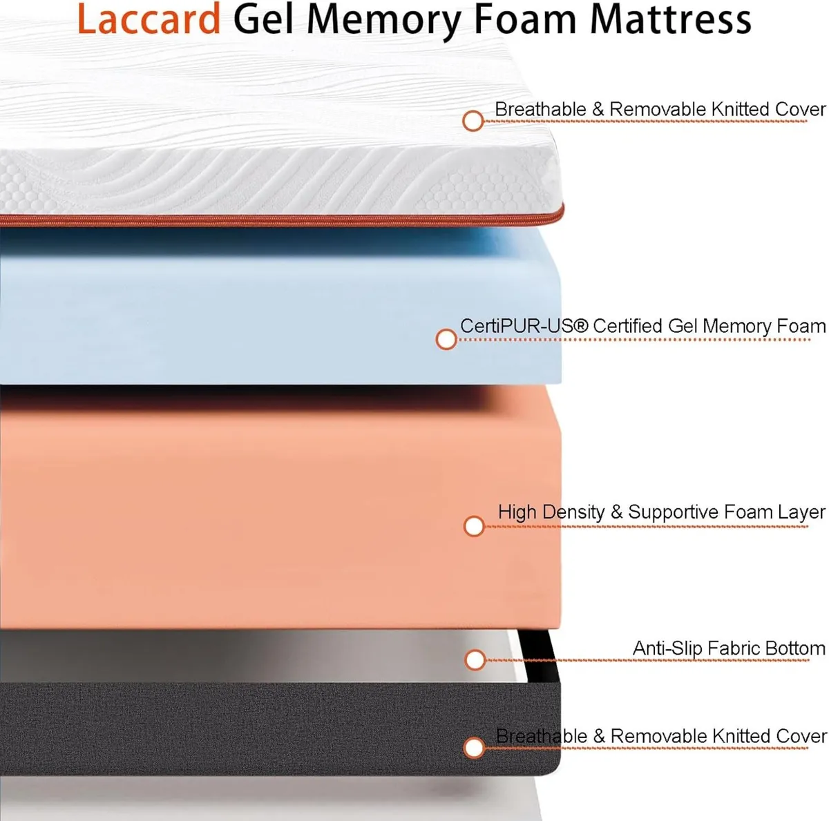 Mattress Gel Memory Foam Cooling Bed Mattresses - Image 4