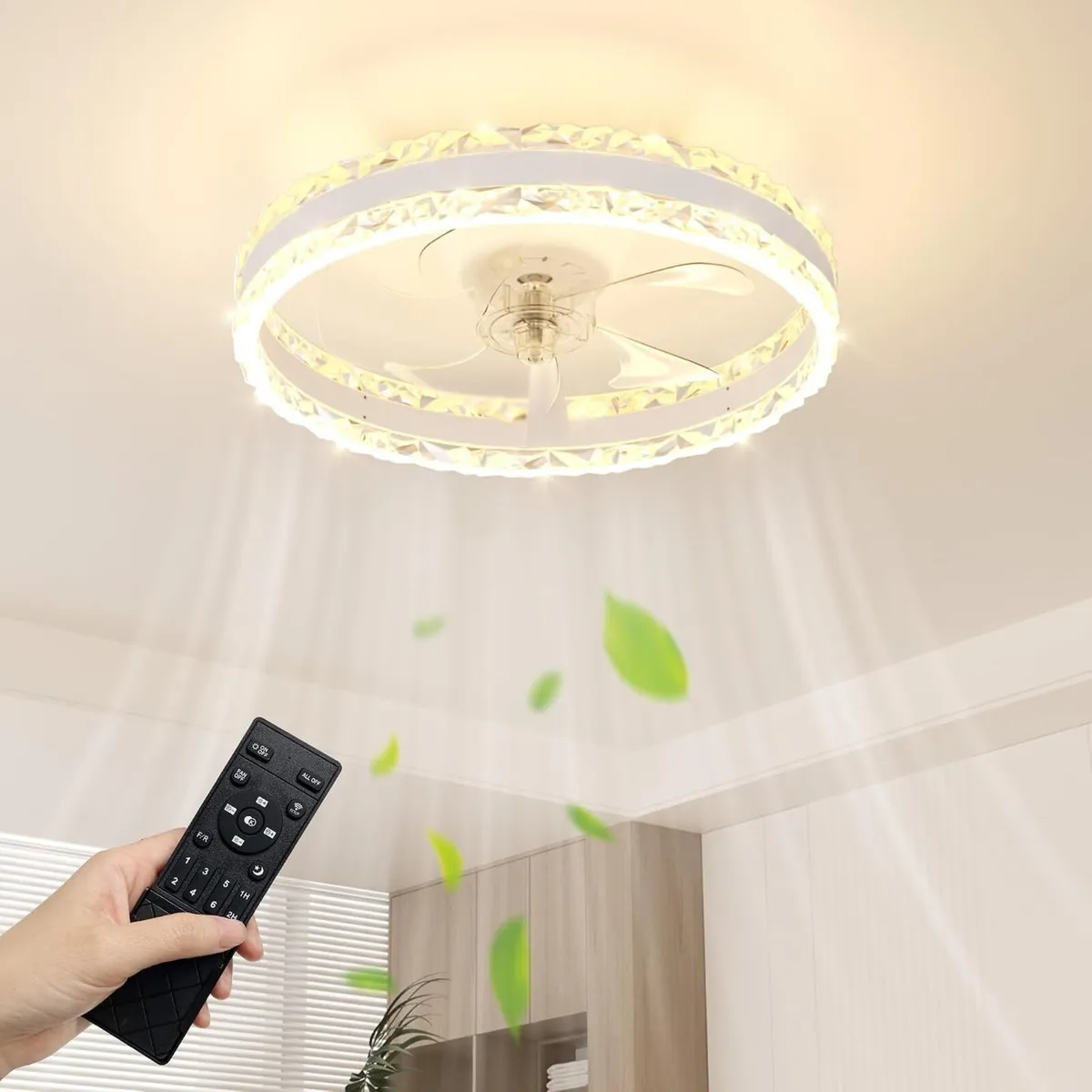 Ceiling Fan with Light Remote 3000K-6500K Dimmable - Image 1