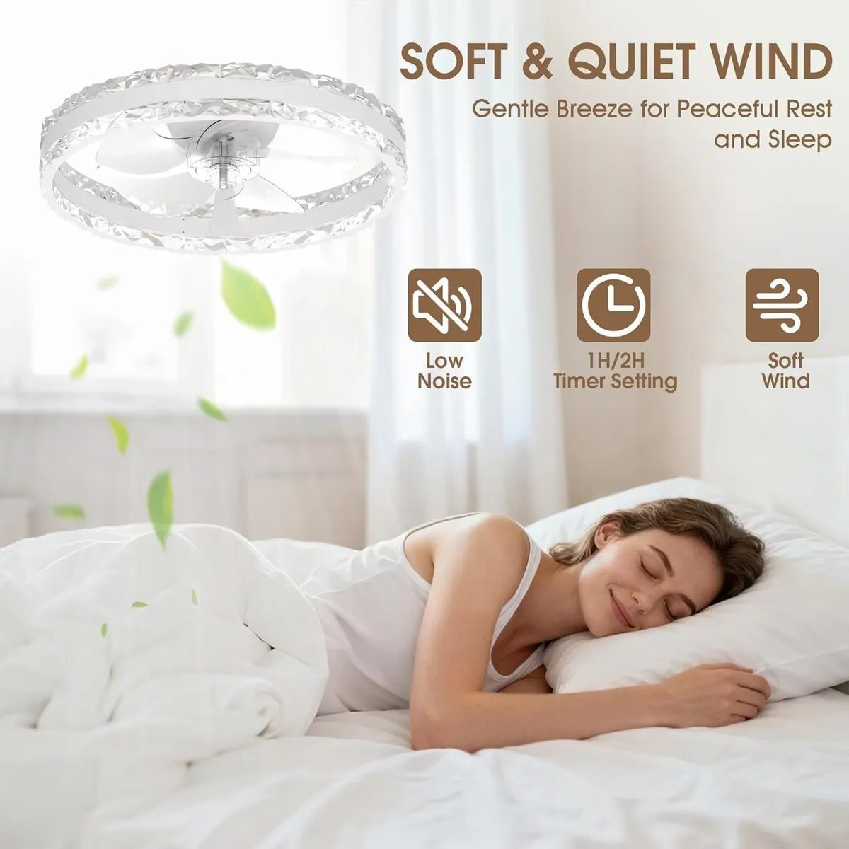 Ceiling Fan with Light Remote 3000K-6500K Dimmable - Image 4