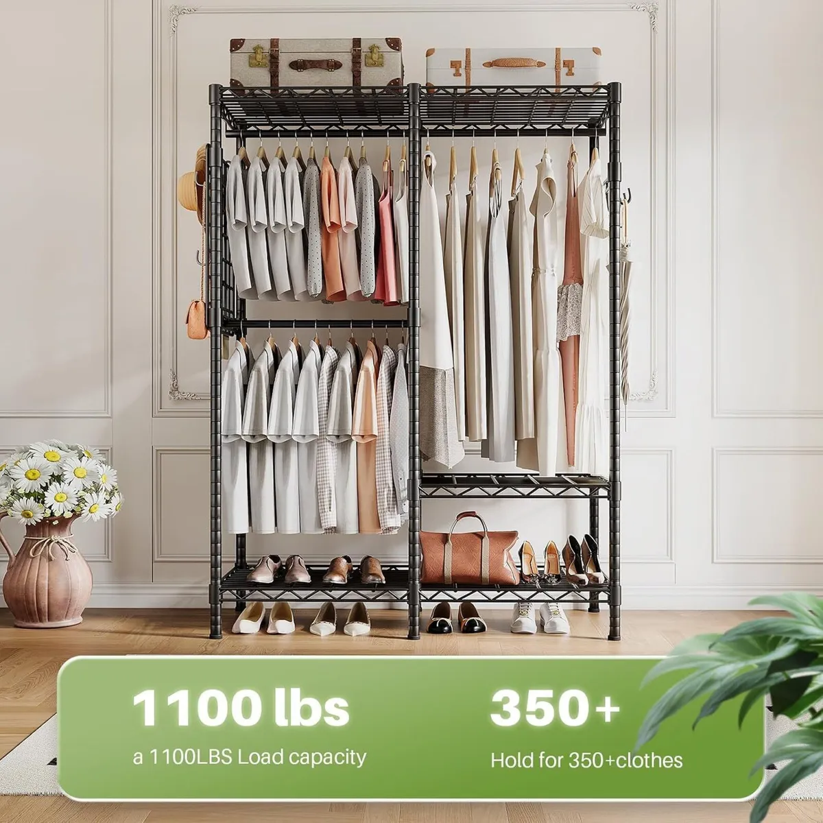 Open Wardrobe Closet Organiser 117.5x43x193.5CM - Image 3