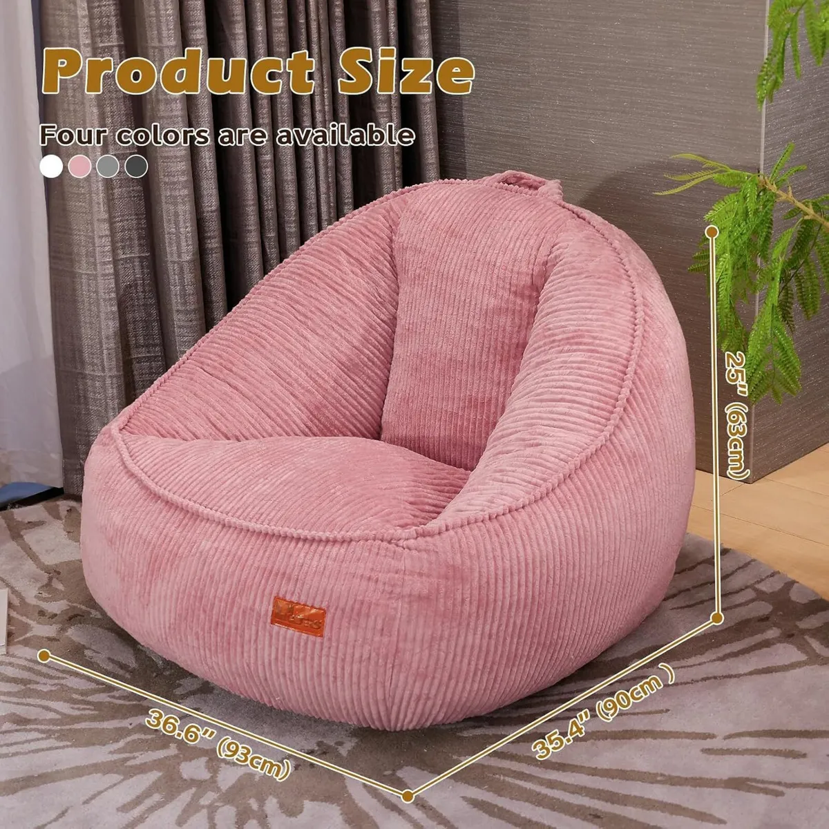 Bean Bag Chair for Teens Kids Corduroy Sofa - Image 2