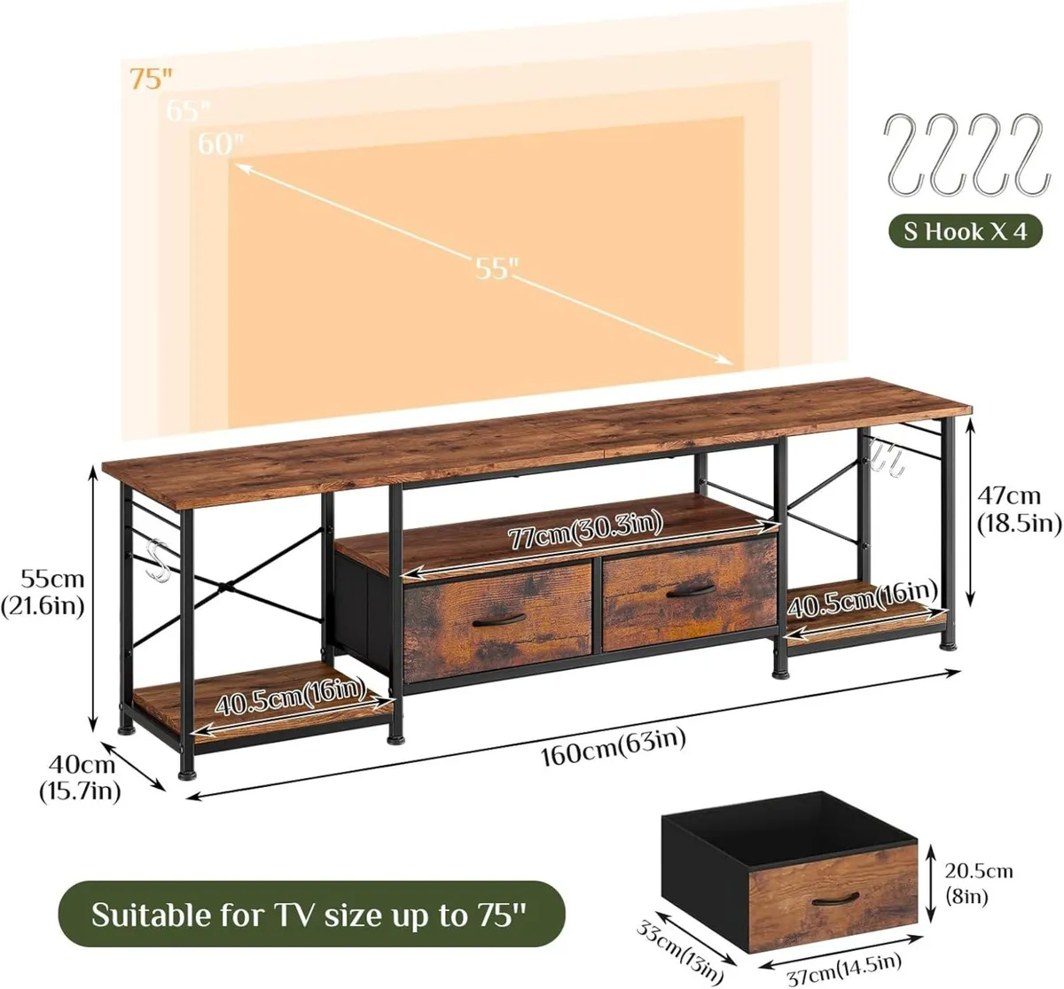 TV Stand Cabinet for Up to 70 Inch - Image 2