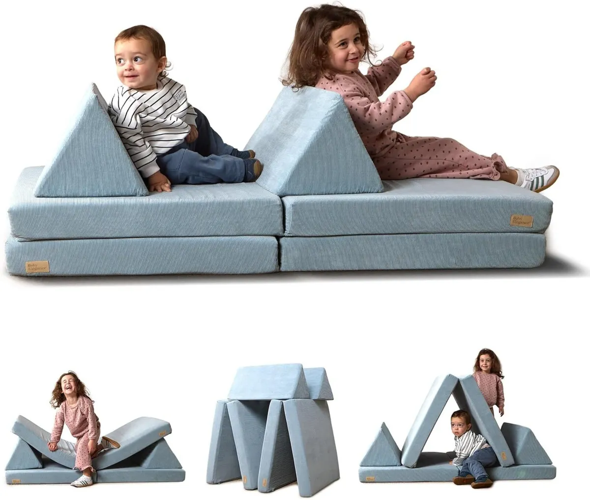 Lil Elle Kids Sofa Bed Modular 4-Piece Play - Image 1