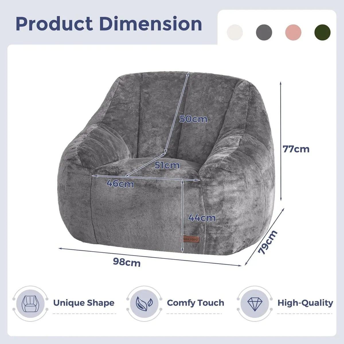 Bean Bag Chair for Adults Or Children Soft - Image 2