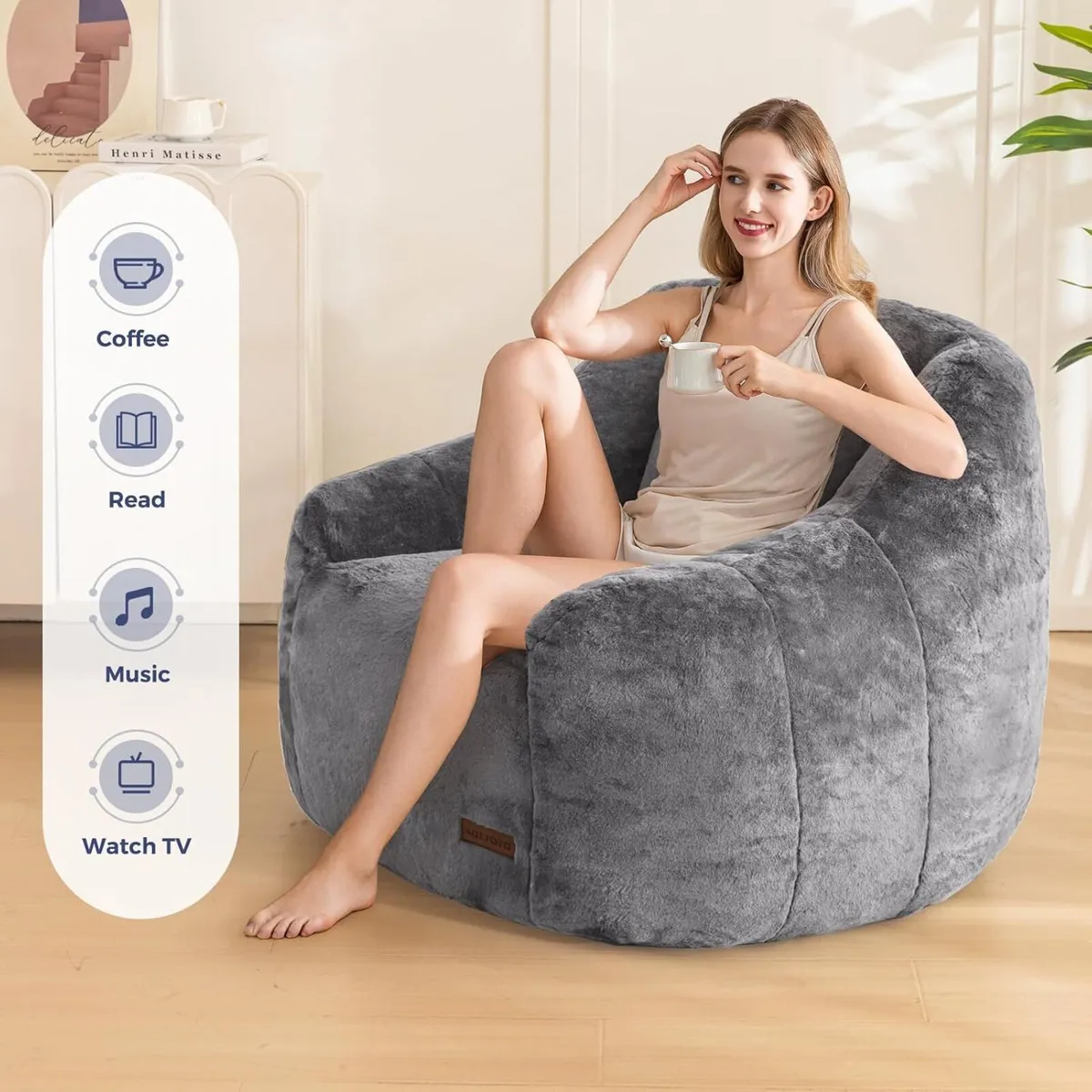 Bean Bag Chair for Adults Or Children Soft - Image 3
