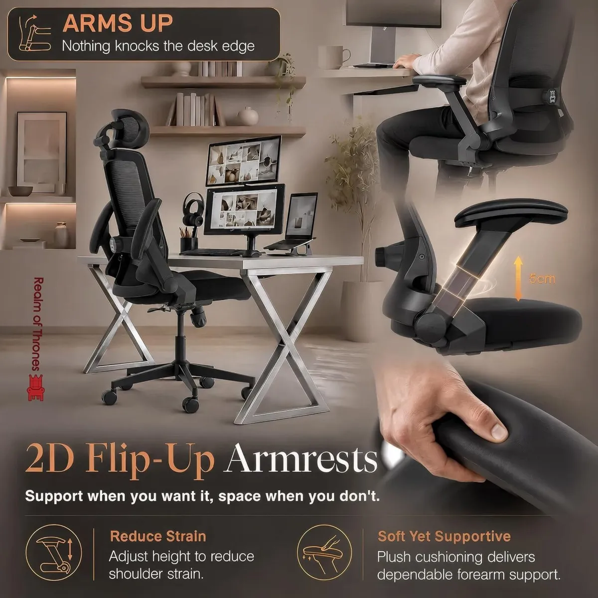 Ergonomic Office Chair Back Support and Long Hours - Image 4