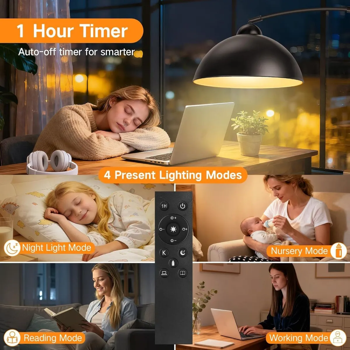 Arc Floor Lamp for Living Room 80.3" Dimmable - Image 4
