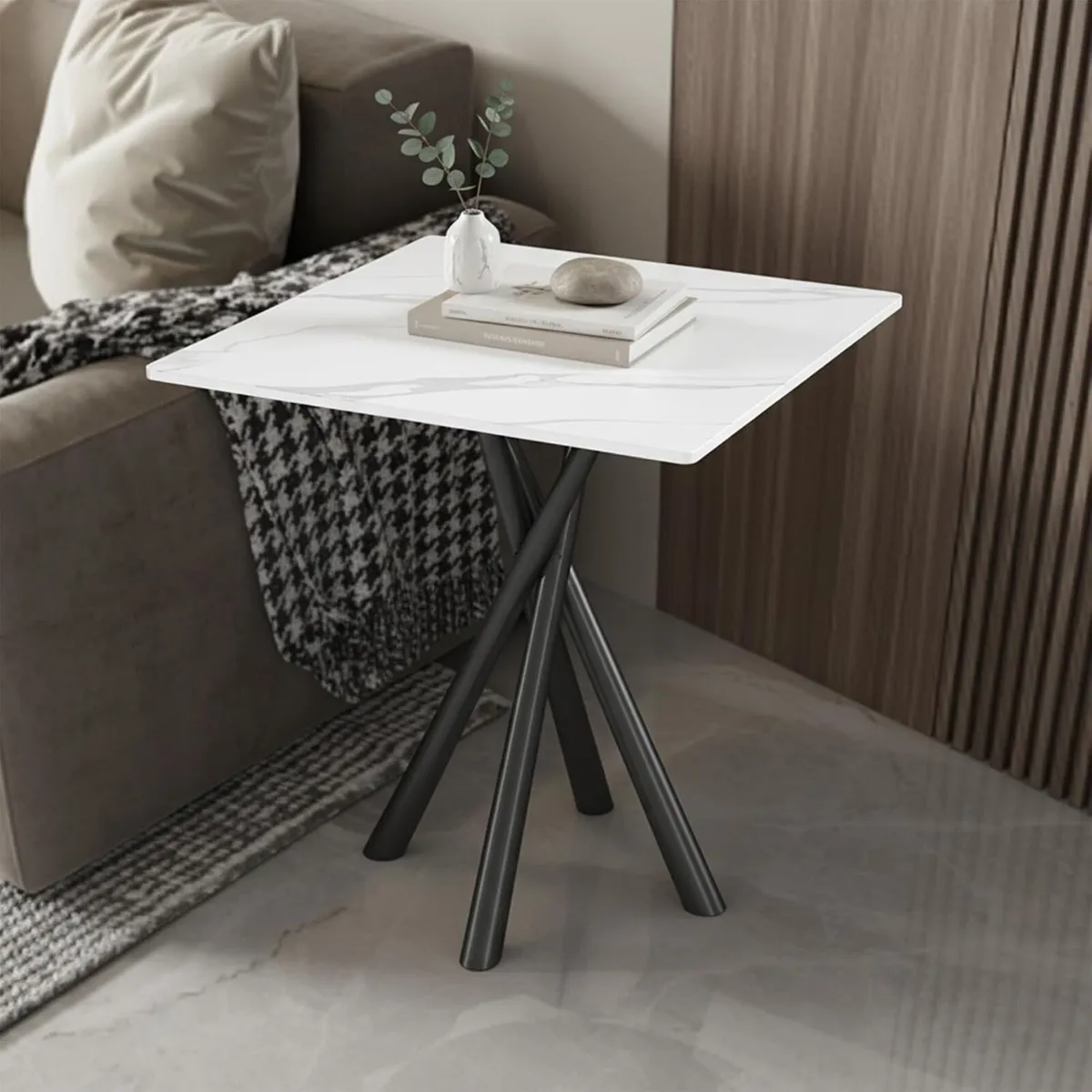 Side Table Small Stone Marble Coffee Living Room - Image 1