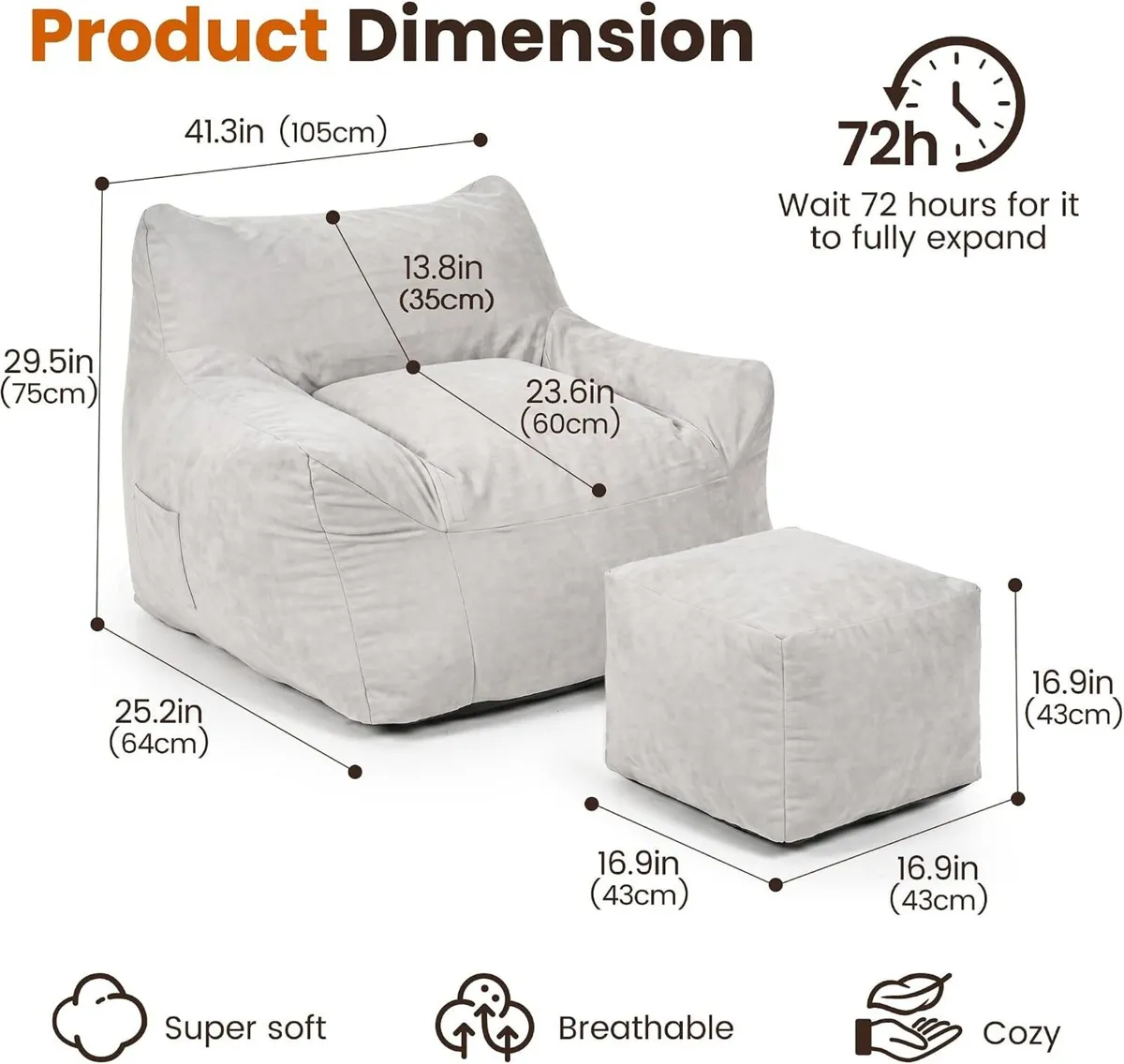 Bean Bag Chair Indoor - Image 2