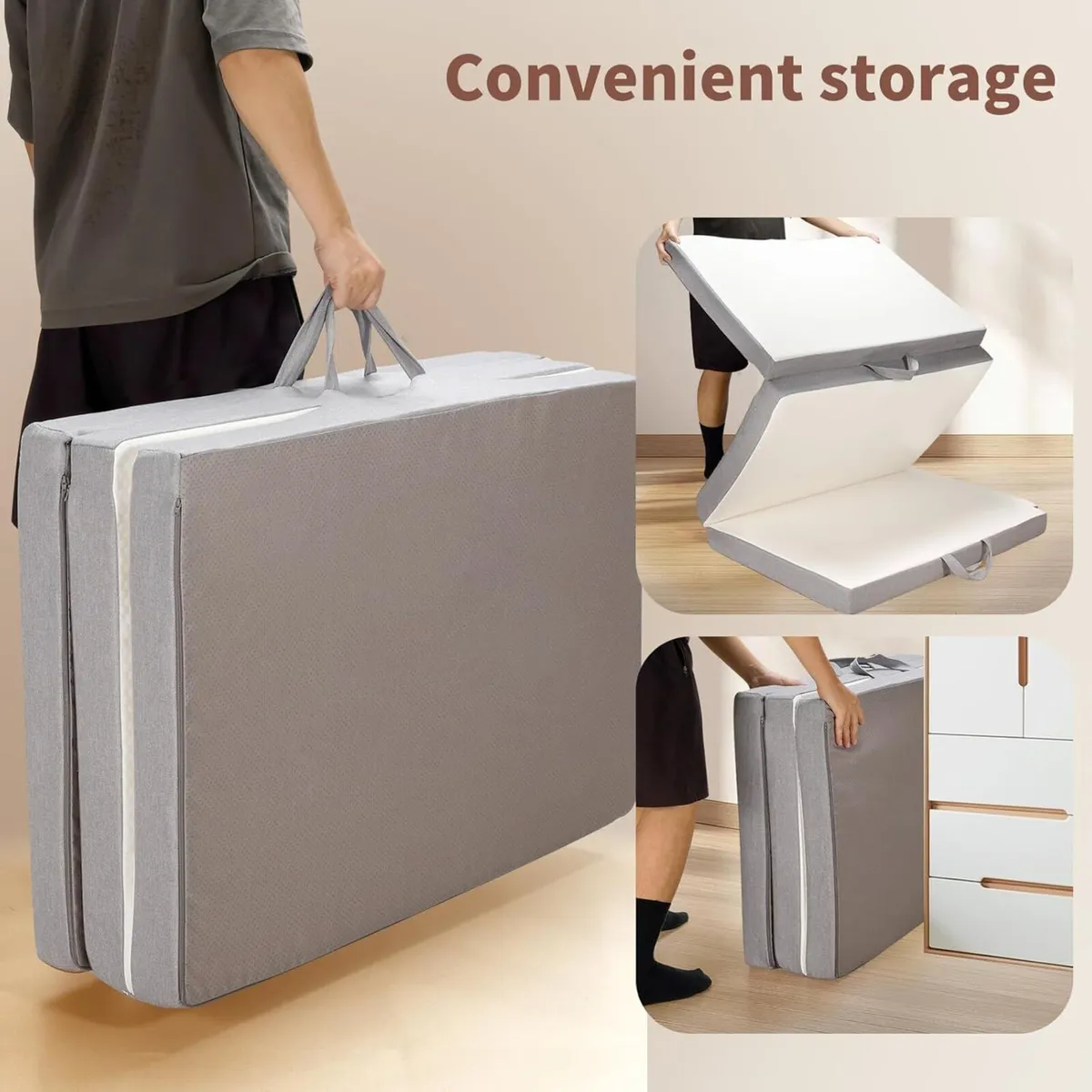 190x135x15 Folding Mattress Foldable Memory Foam - Image 4