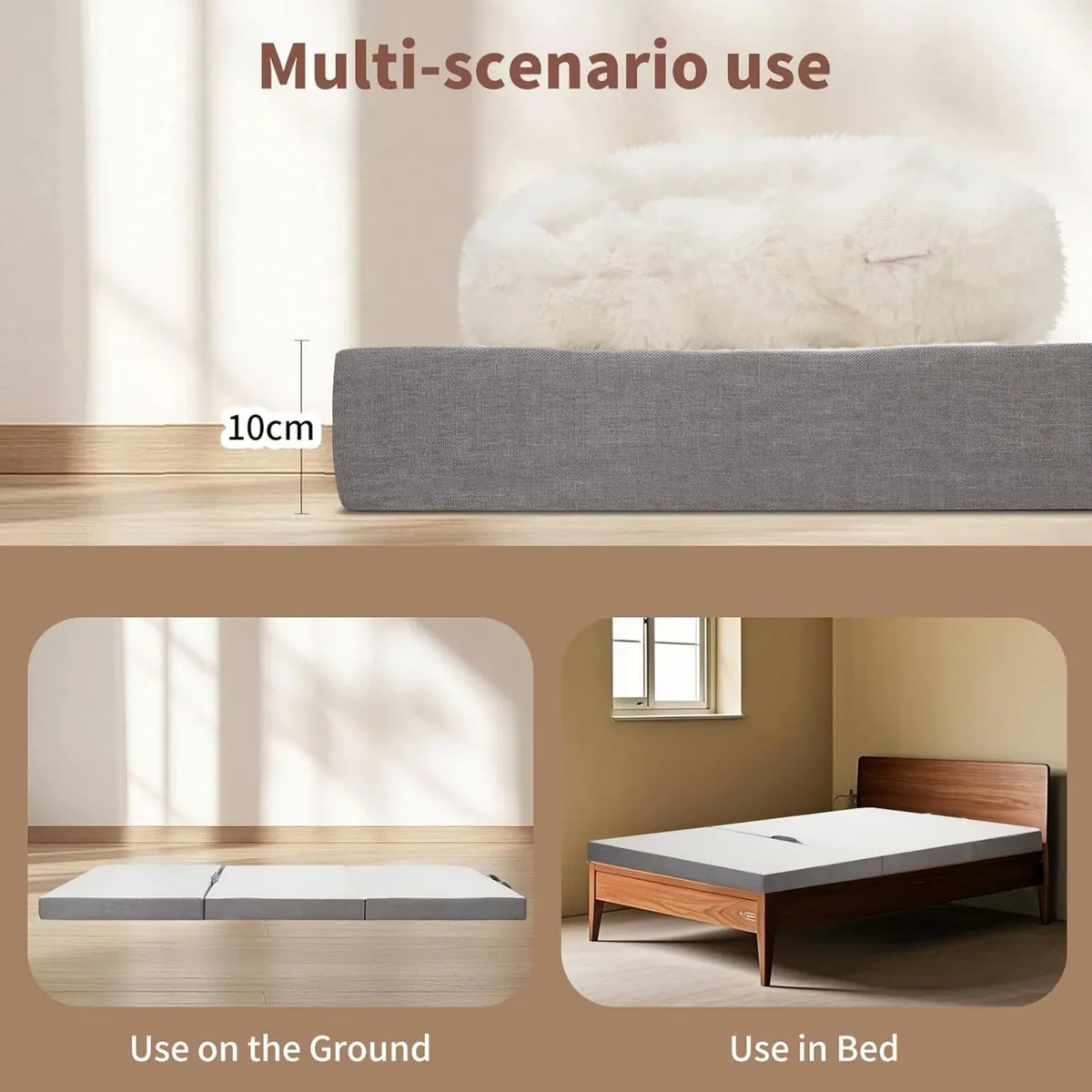 190x135x15 Folding Mattress Foldable Memory Foam - Image 3