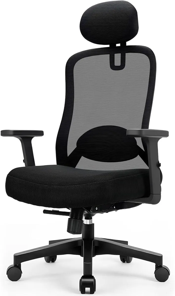 Ergonomic Office Chair with Adjustable Headrest - Image 1