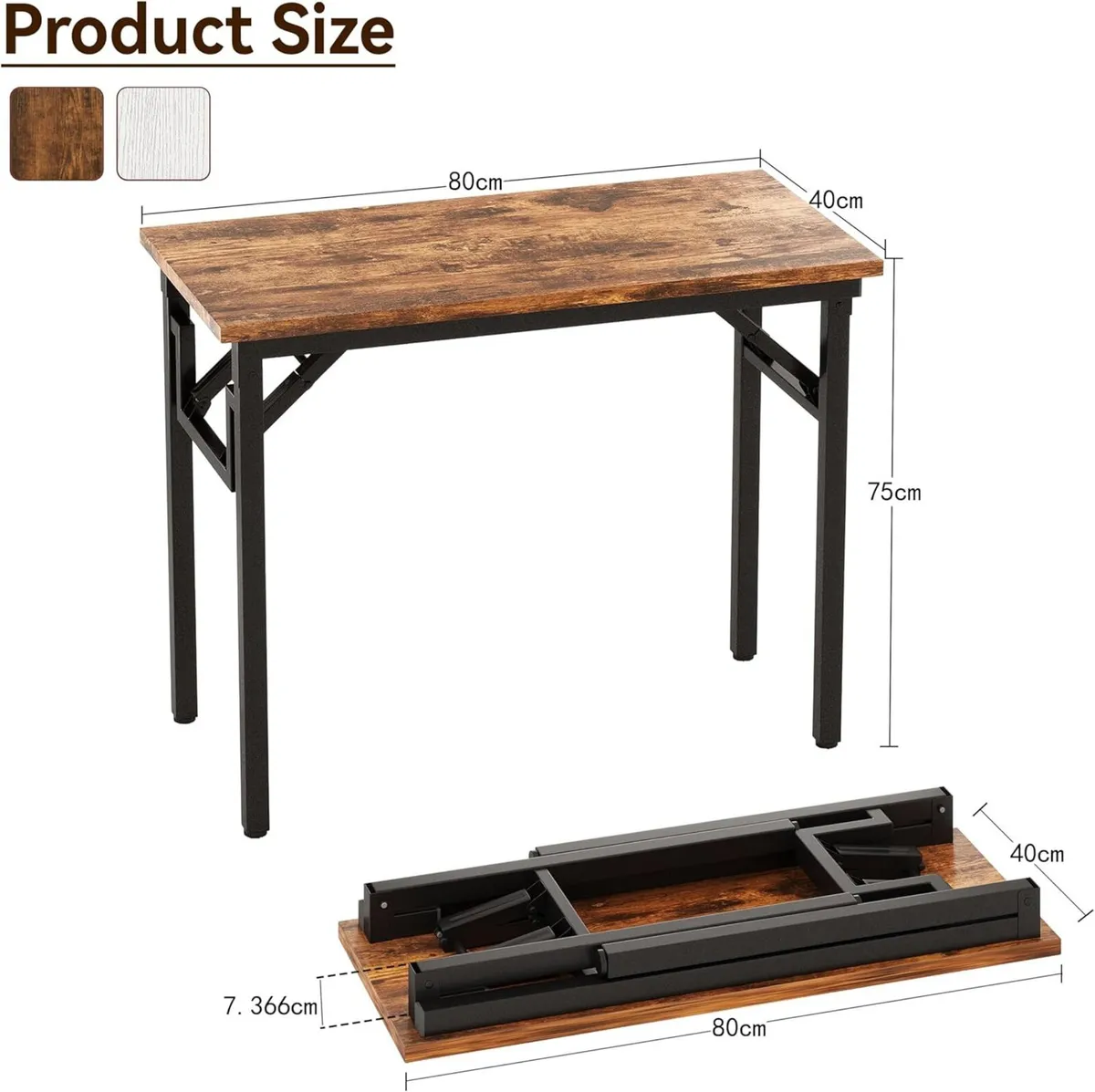 Small Folding Desk No Assembly Computer - Image 3