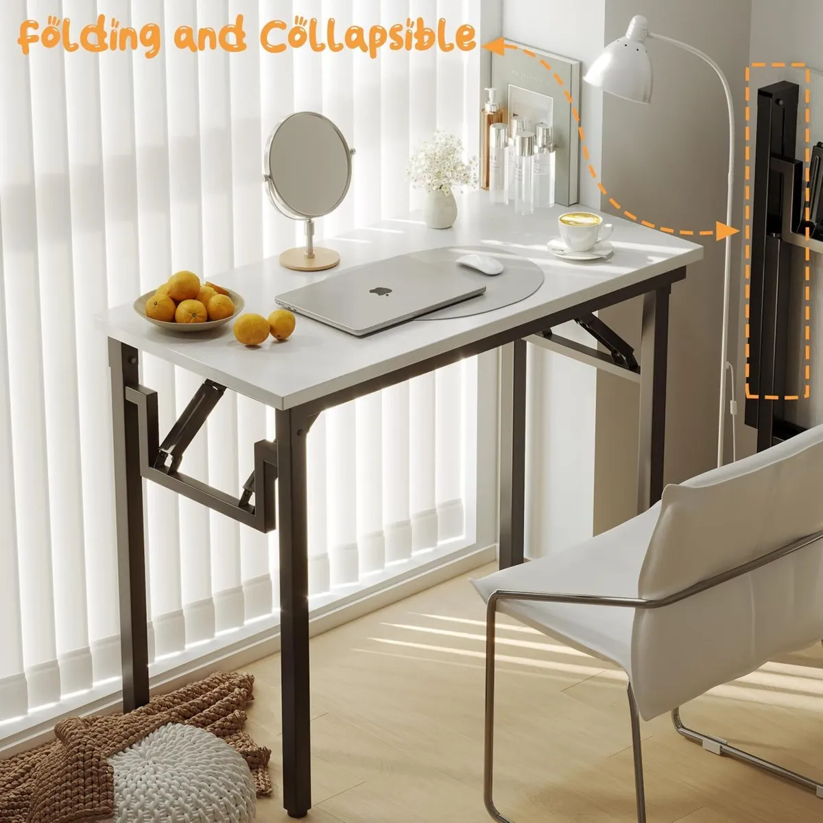 Small Folding Desk No Assembly Computer - Image 4