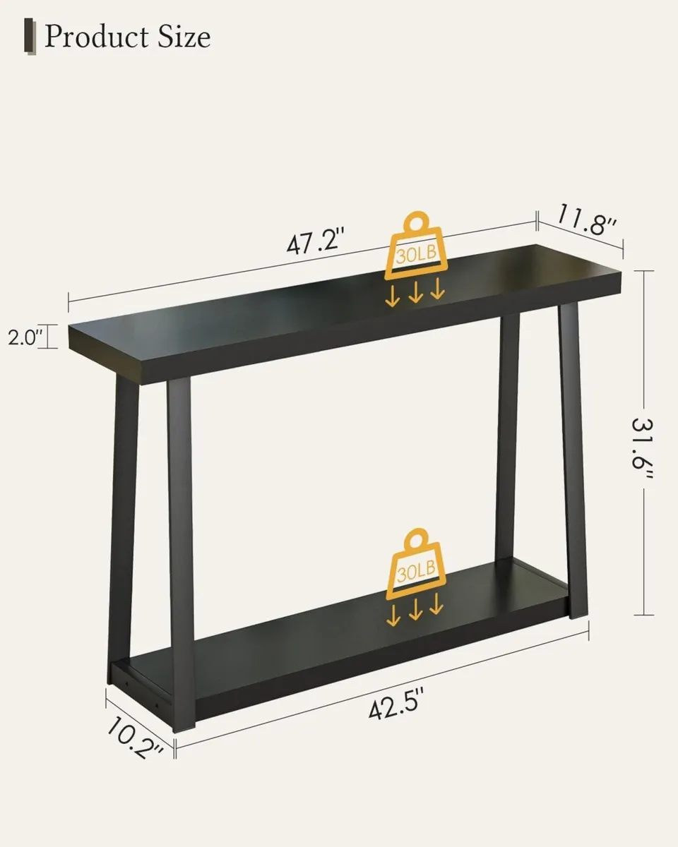 Console Table 2-Tier 120CM Long Hallway - Image 2