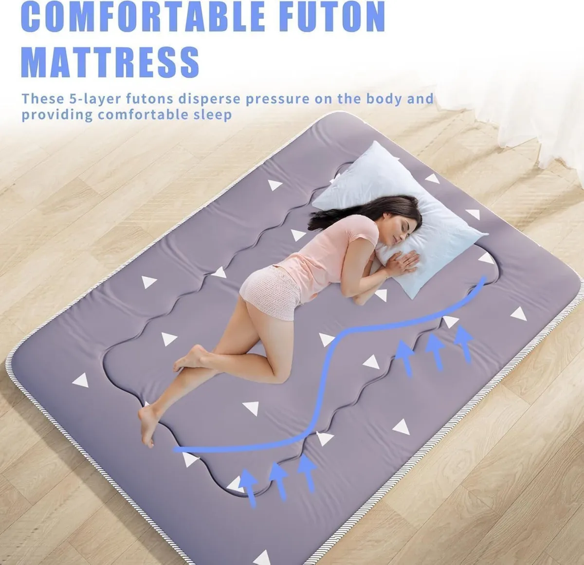 Futon Mattress Foldable Tatami Mat Portable - Image 3