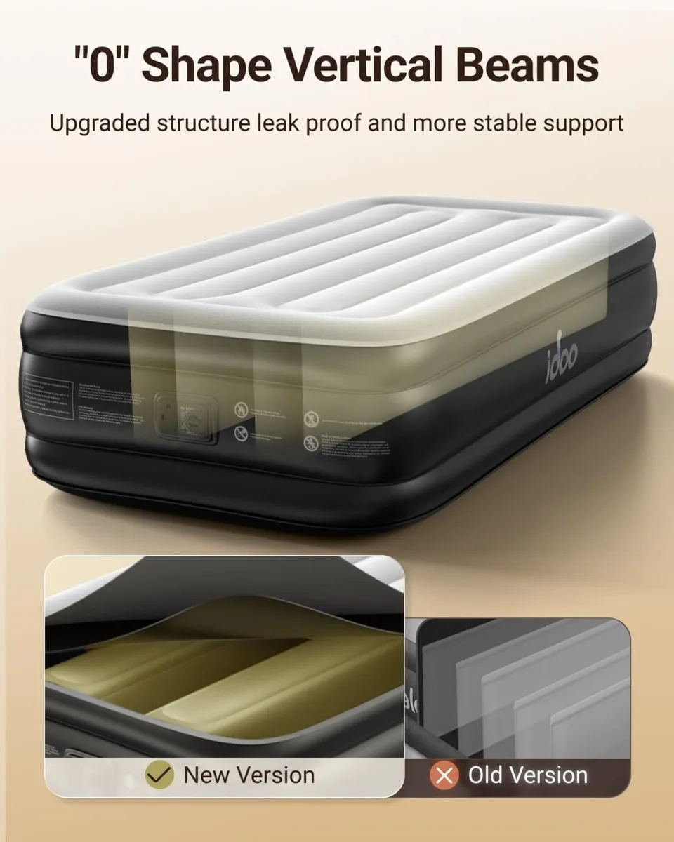 Inflatable Air Mattress Airbed with Built-In Pump - Image 2
